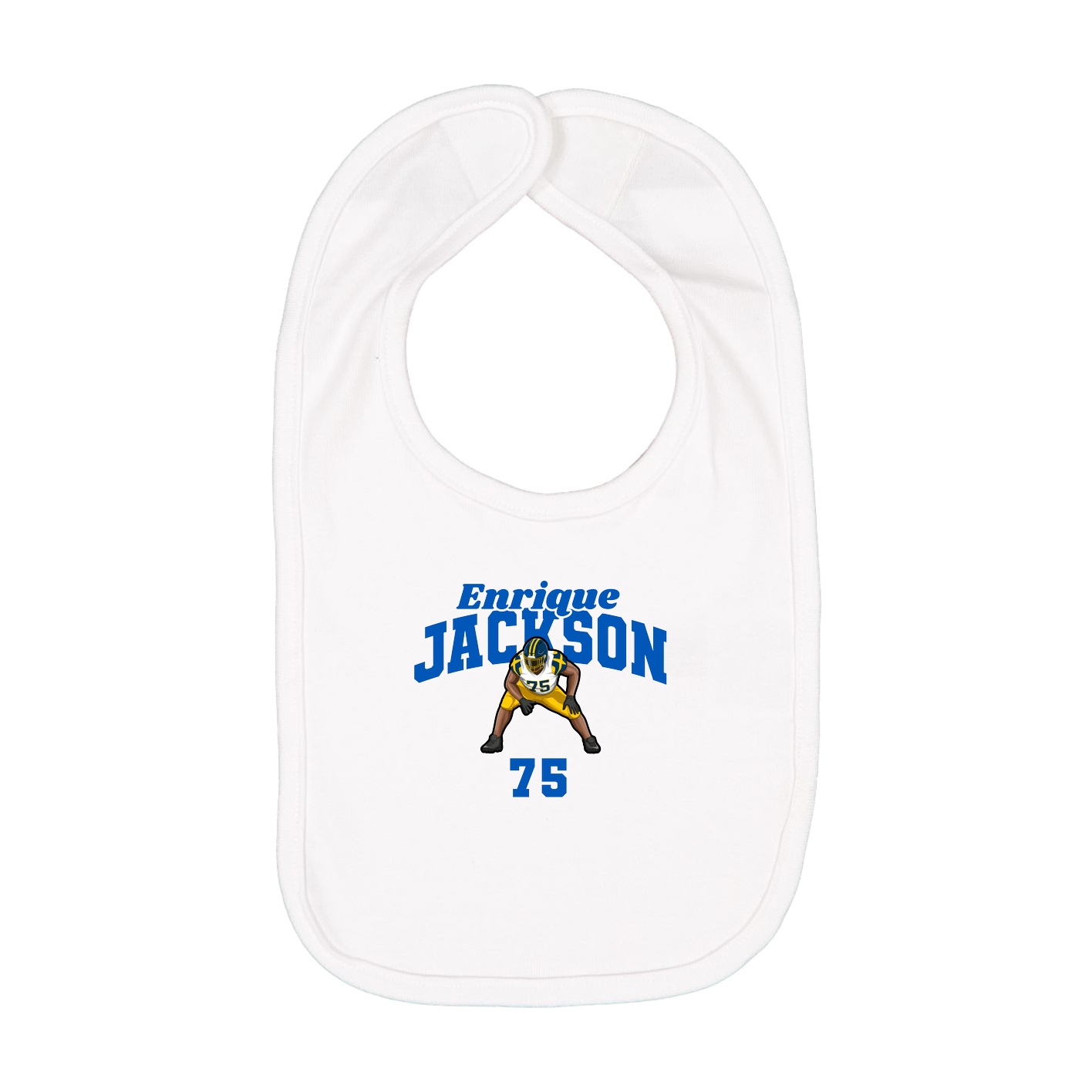 Infant Bib — Signature Arch in White