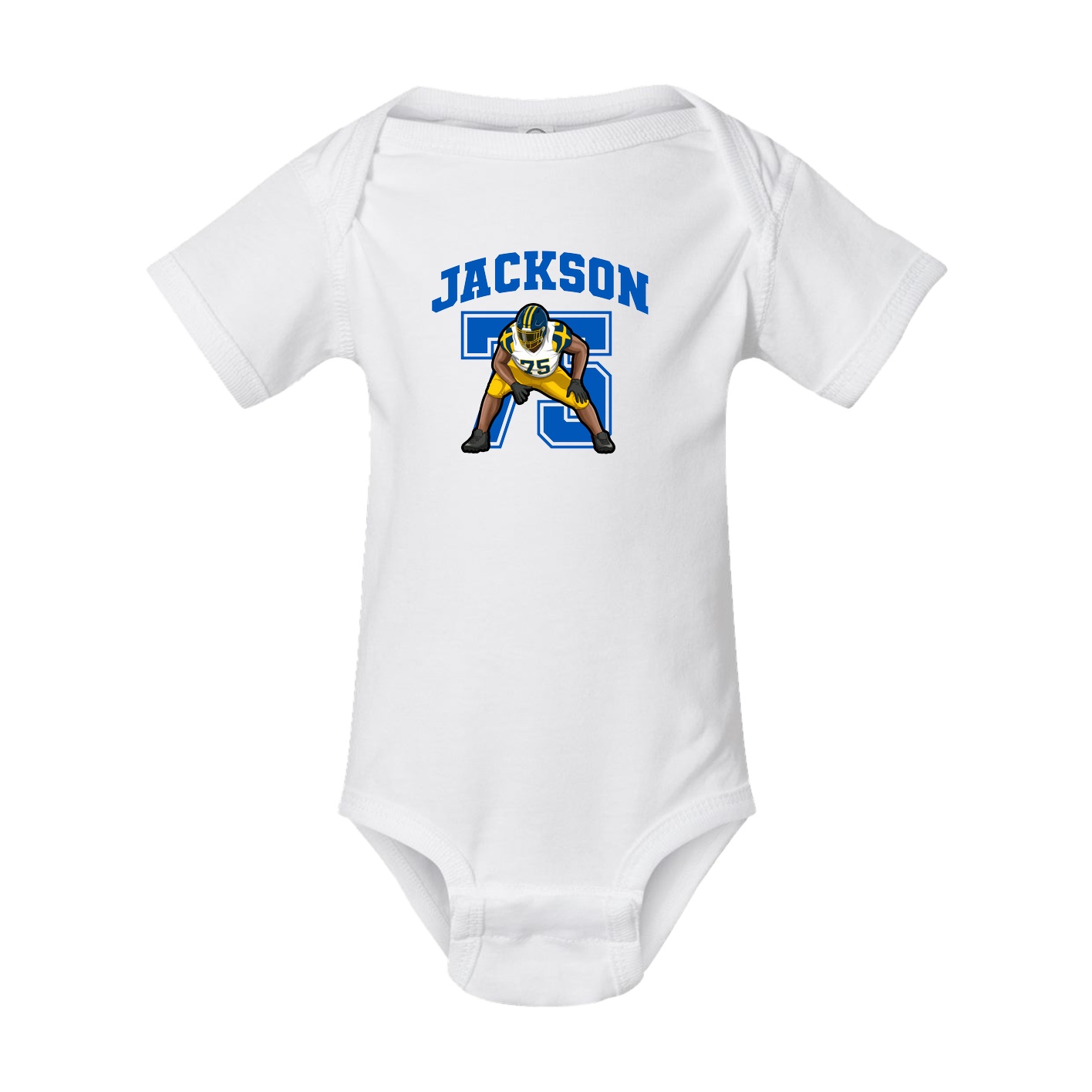 Baby Onesie — Number in White