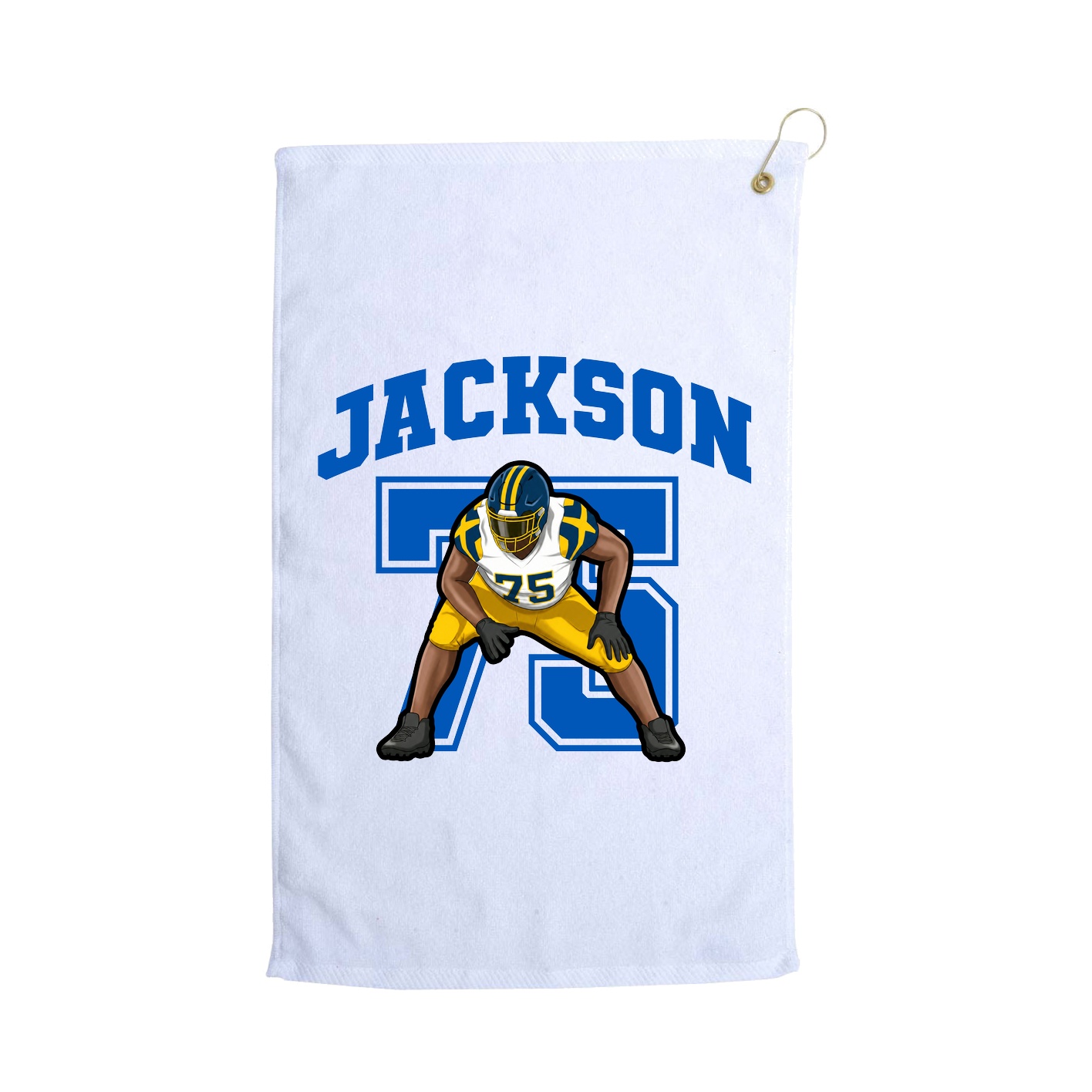 Golf Towel — Number in White