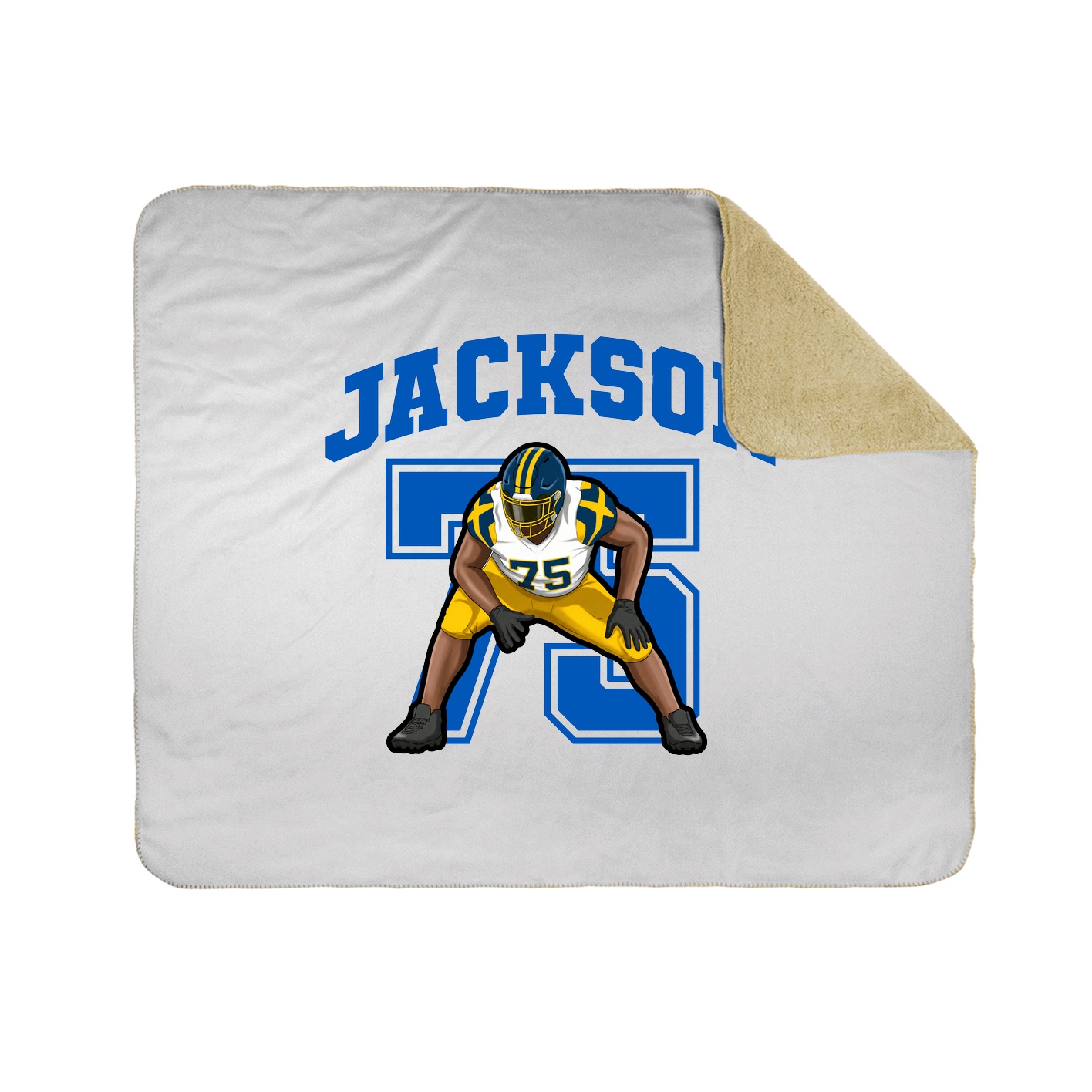Throw Blanket — Number in White