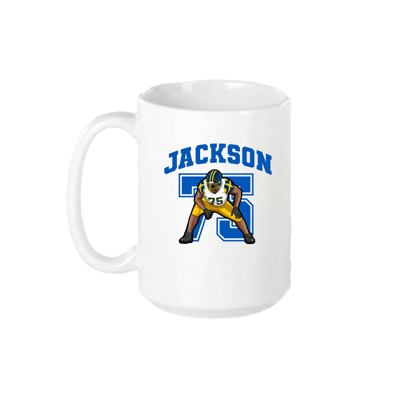 15oz Coffee Mug — Number in White