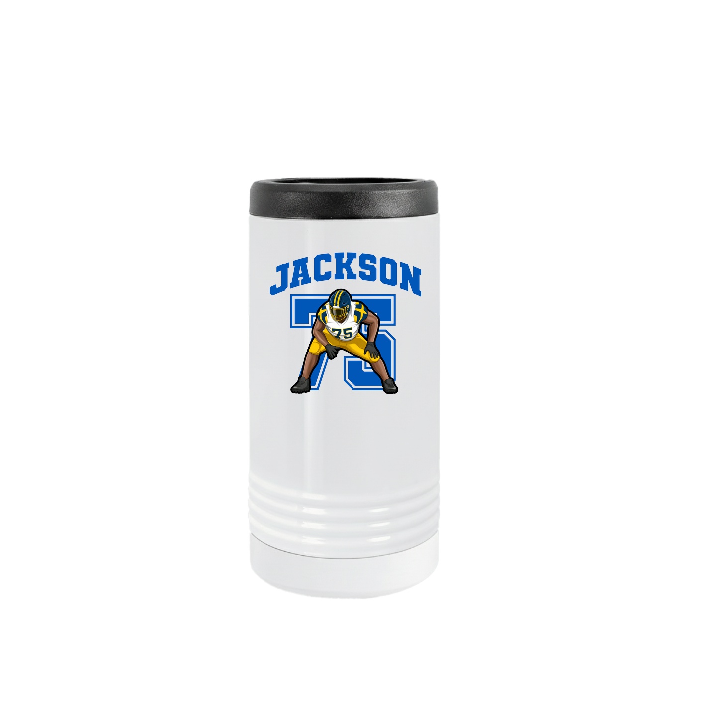 Slim Beverage Holder — Number in White