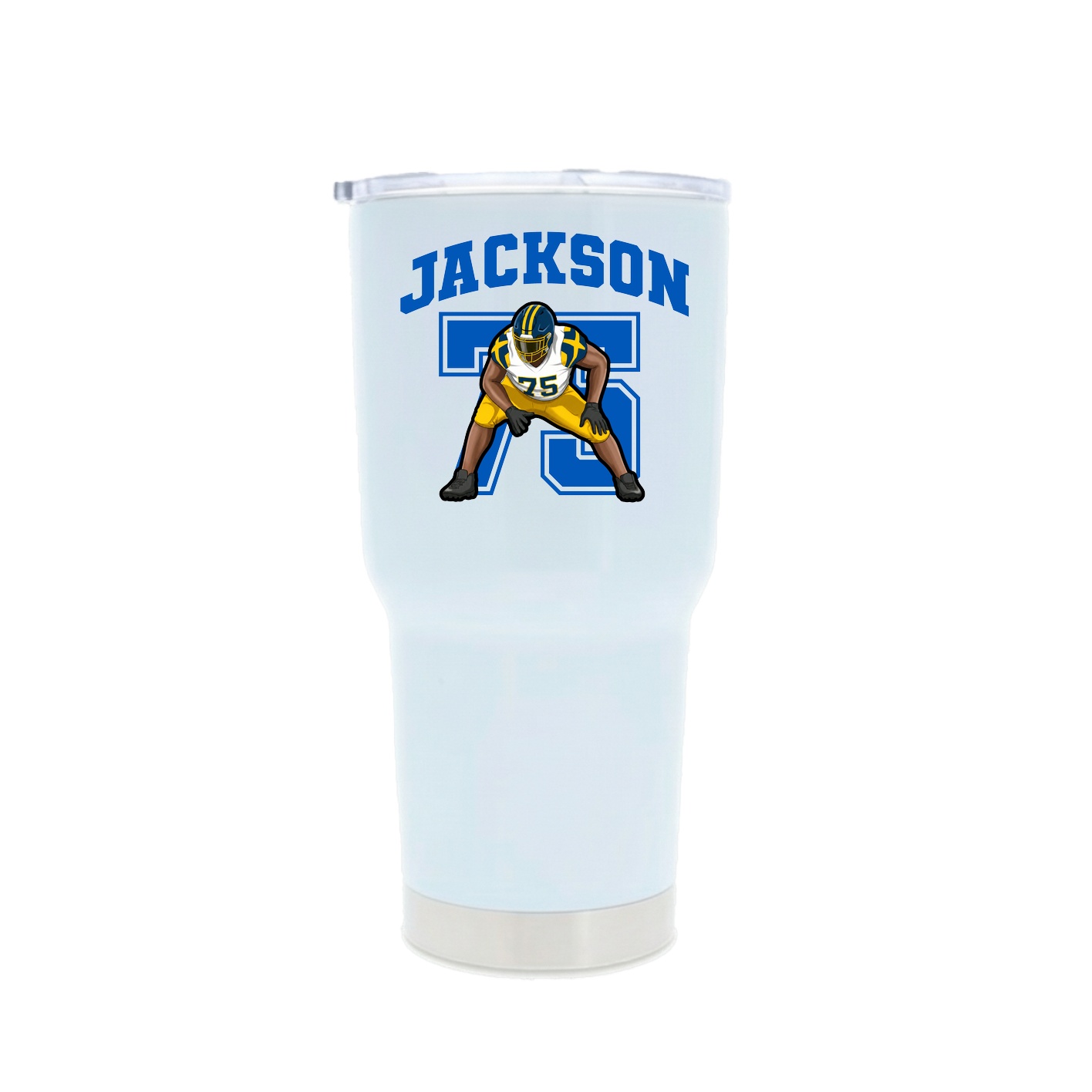 30oz Stainless Steel Tumbler — Number in White