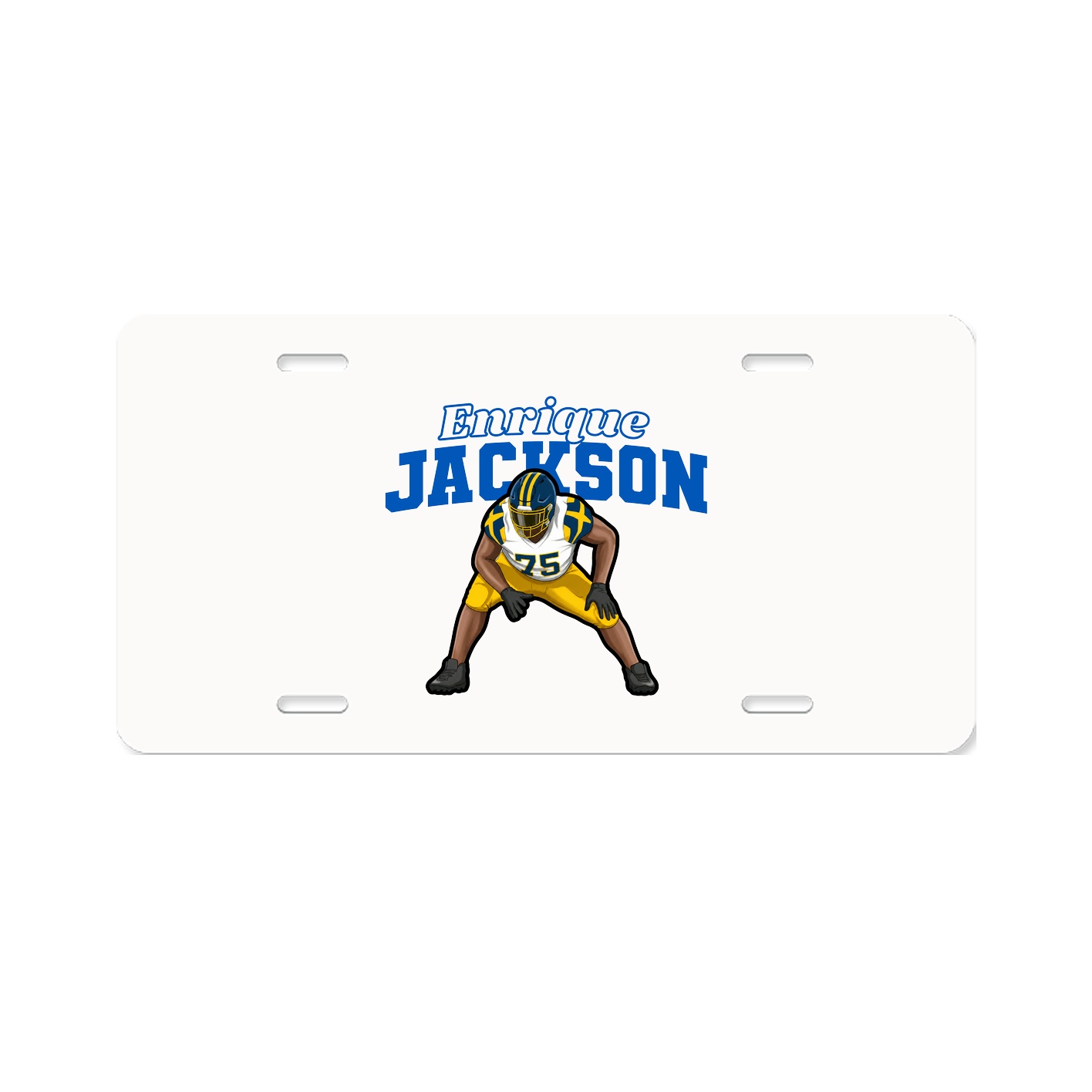 License Plate — Name Arch in Classic