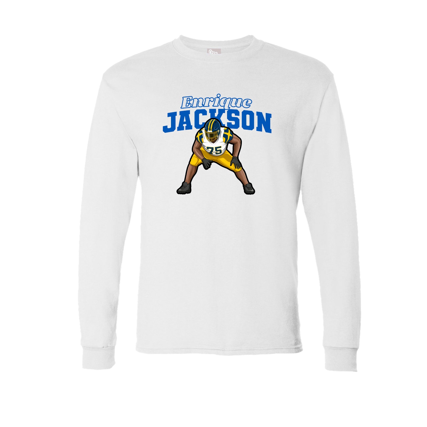 Long Sleeve Tee — Name Arch in White