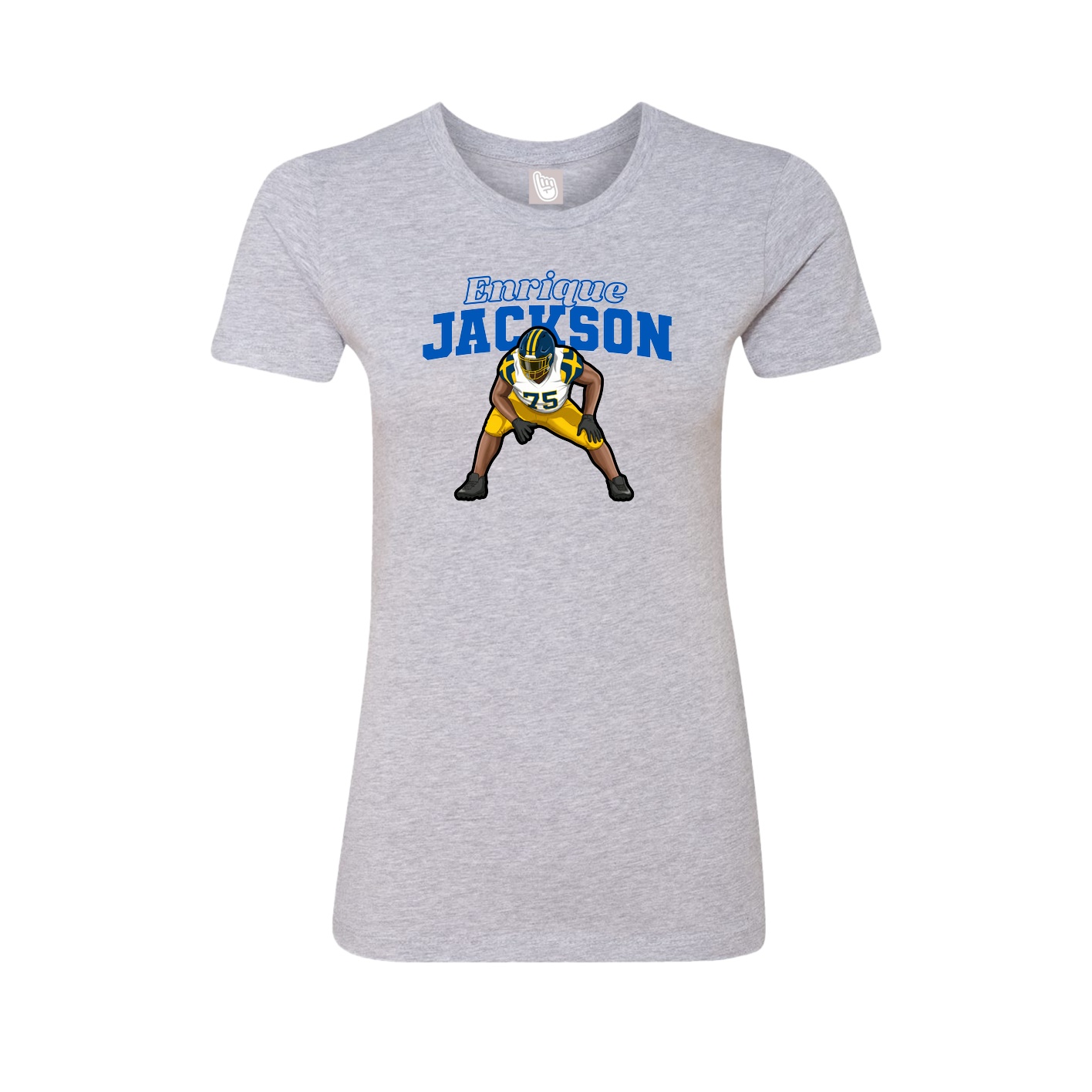 Fitted Women's Tee — Name Arch in Grey
