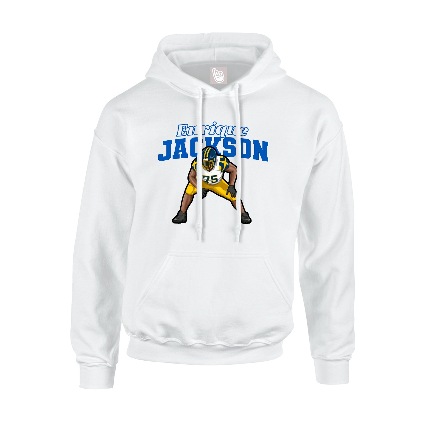 Hoodie — Name Arch in White