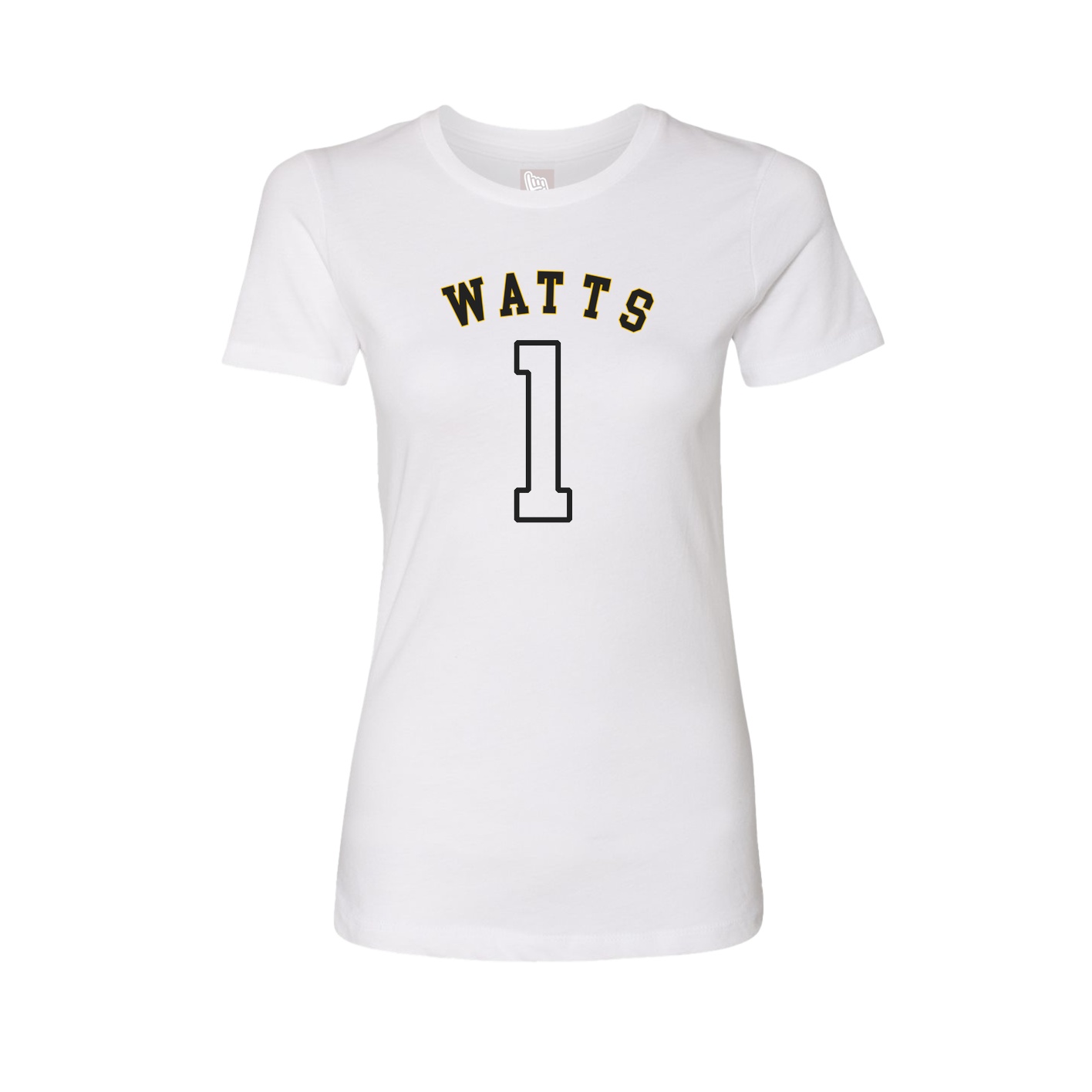 Fitted Women's Tee — Shirsey Arch in White