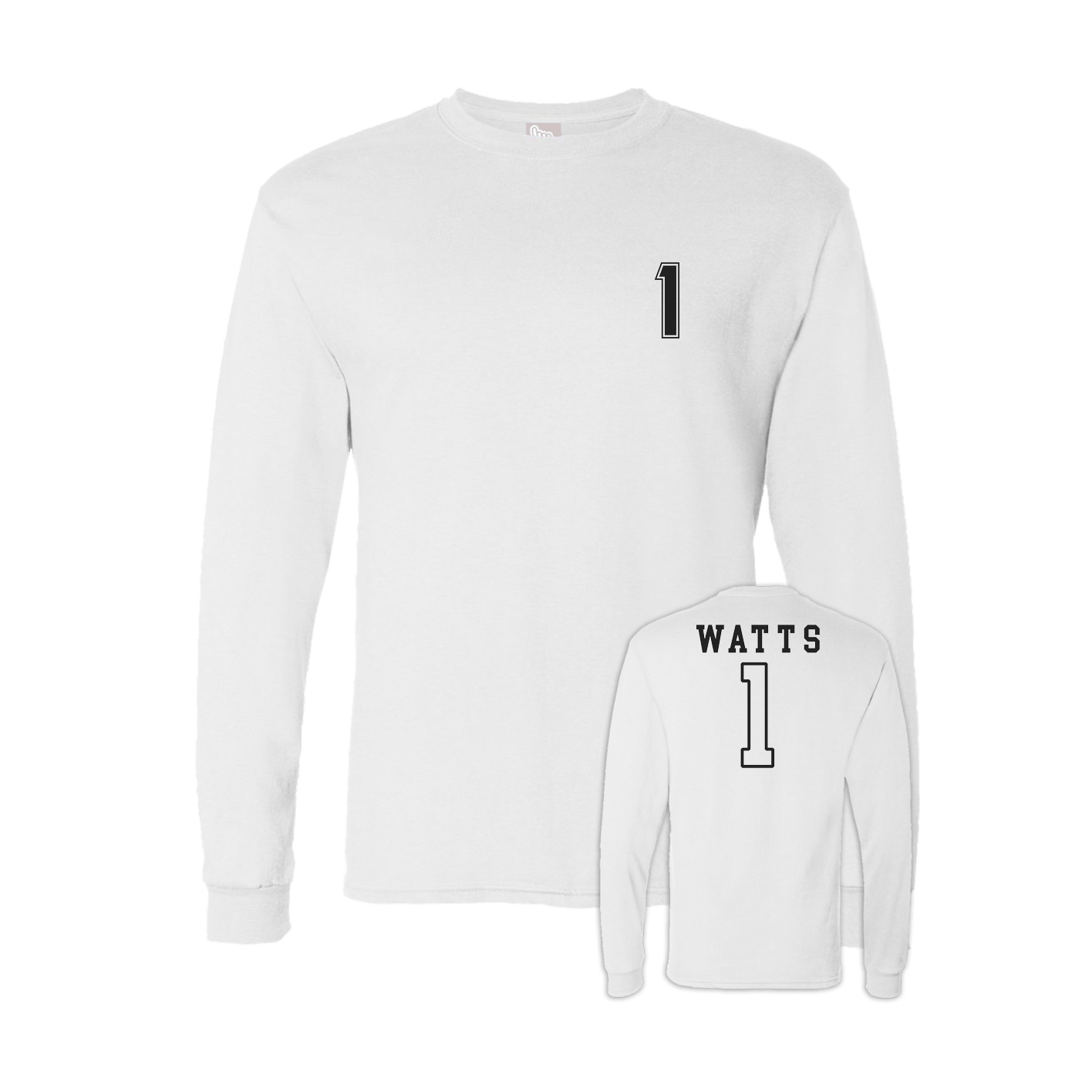 Long Sleeve Tee — Chest Back in White