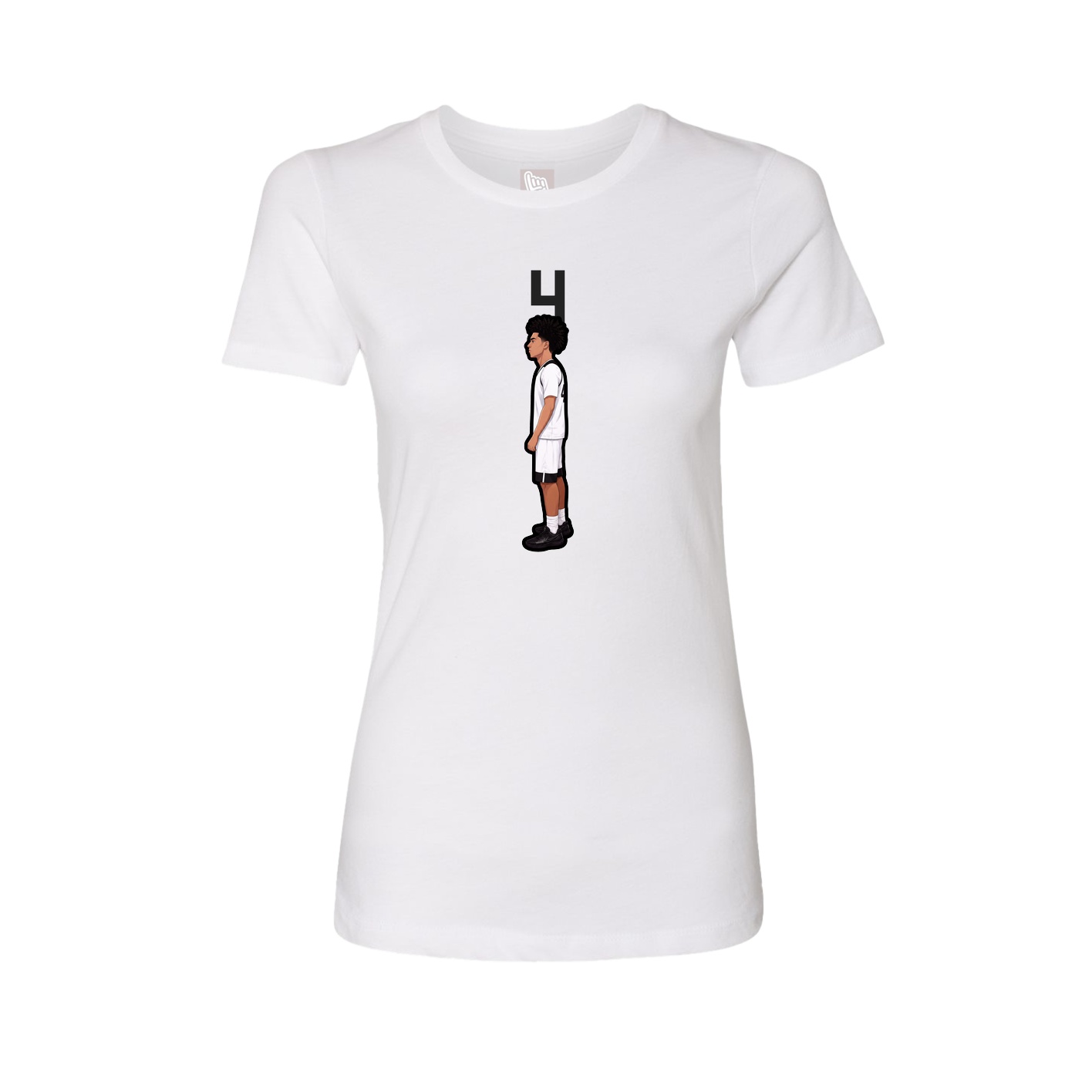 Fitted Women's Tee — Number Top in White