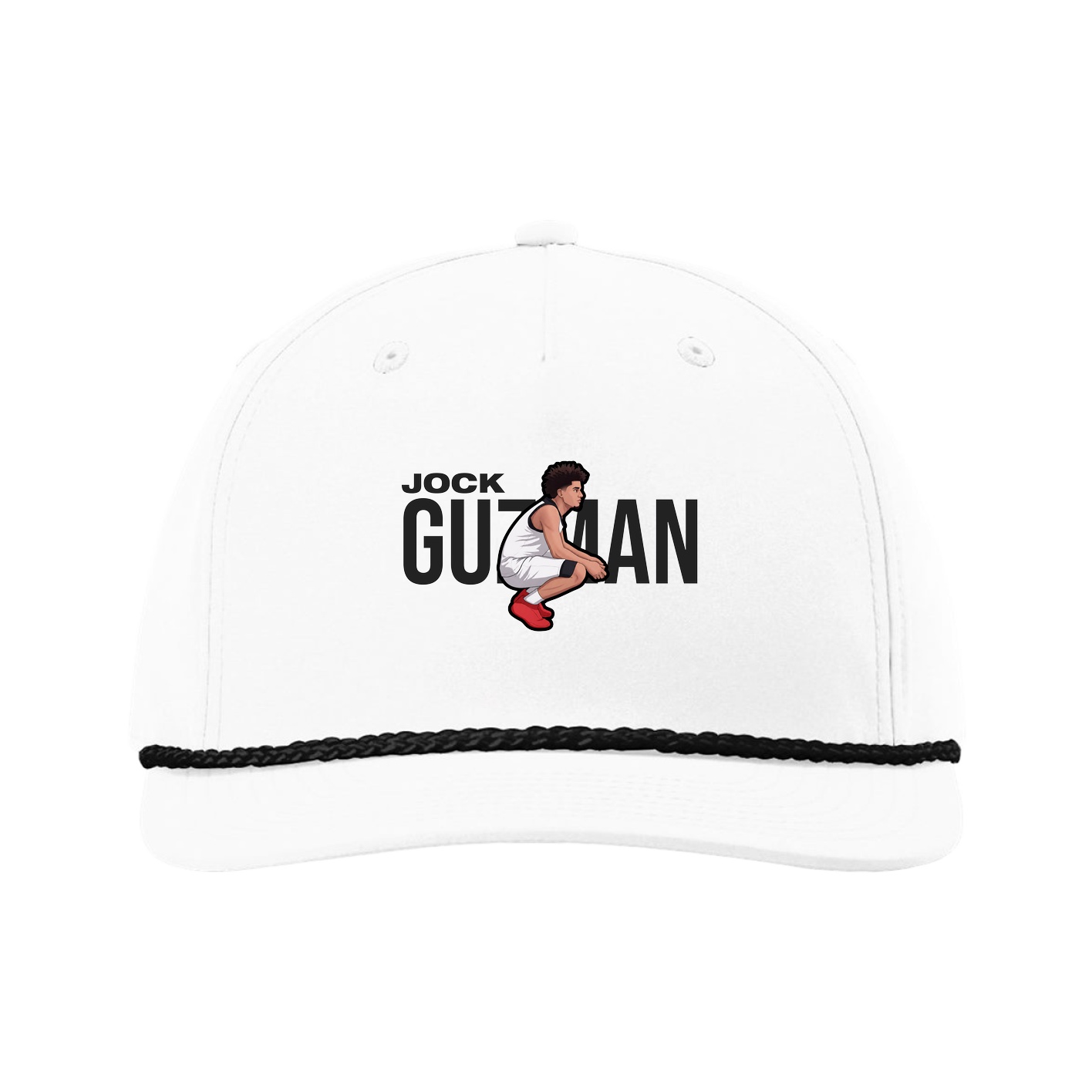 Five-Panel Classic Rope Cap — Player Name in White