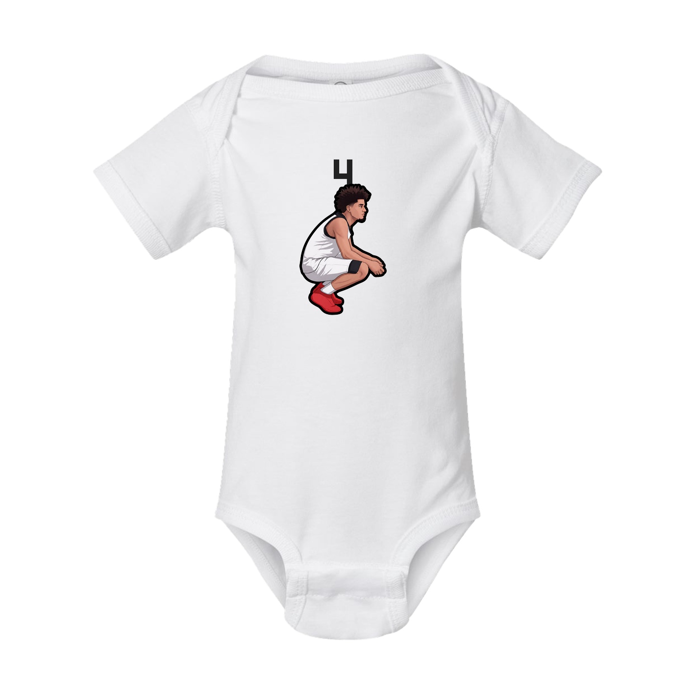 Baby Onesie — Number Top in White