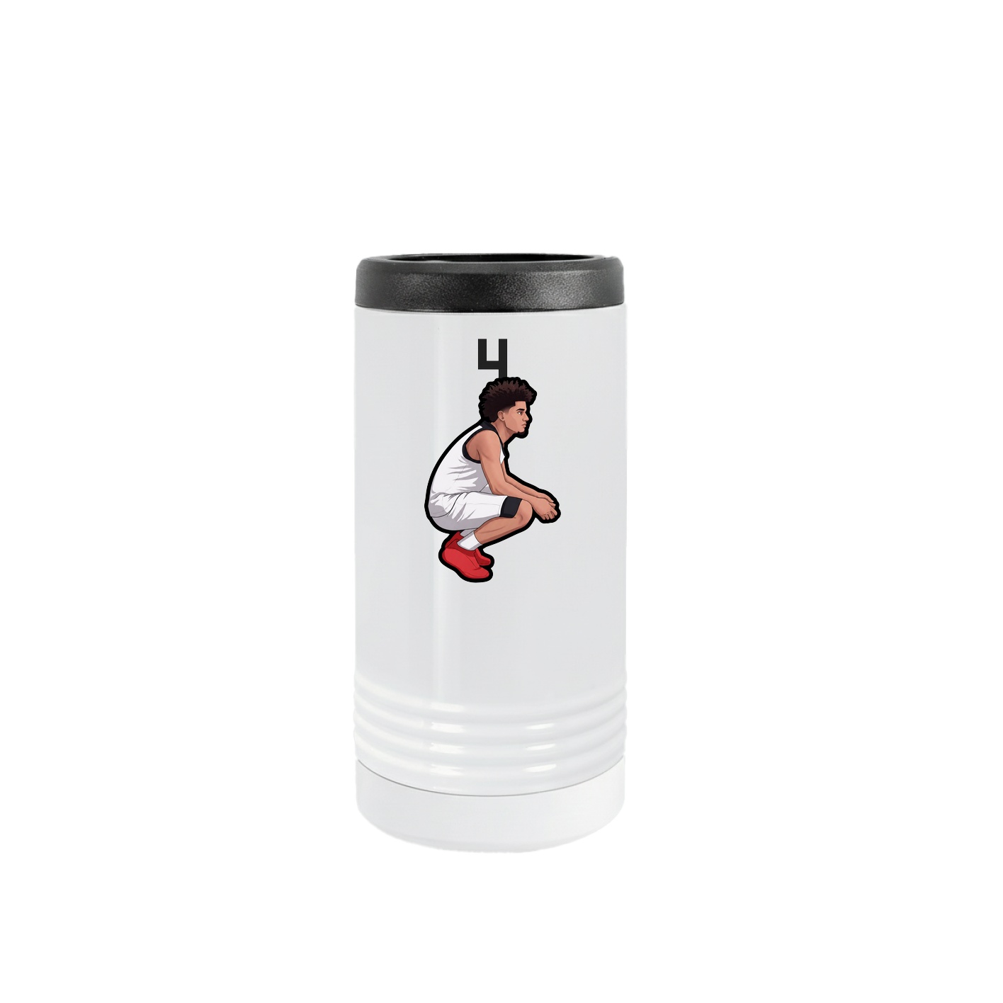Slim Beverage Holder — Number Top in White