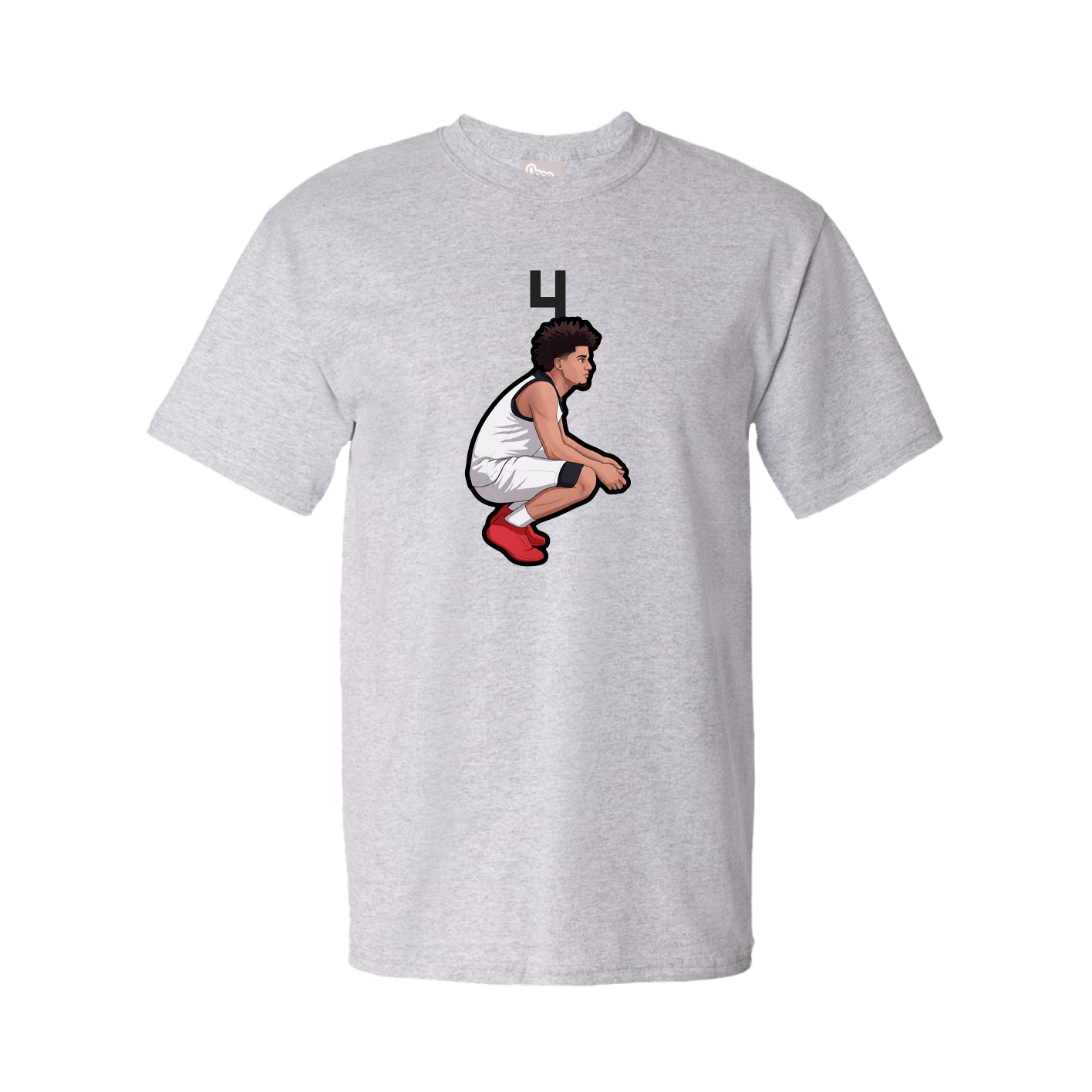Youth Tee — Number Top in Grey