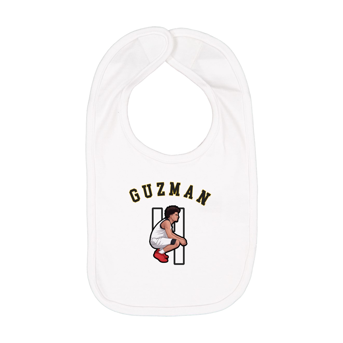Infant Bib — Shirsey Arch in White