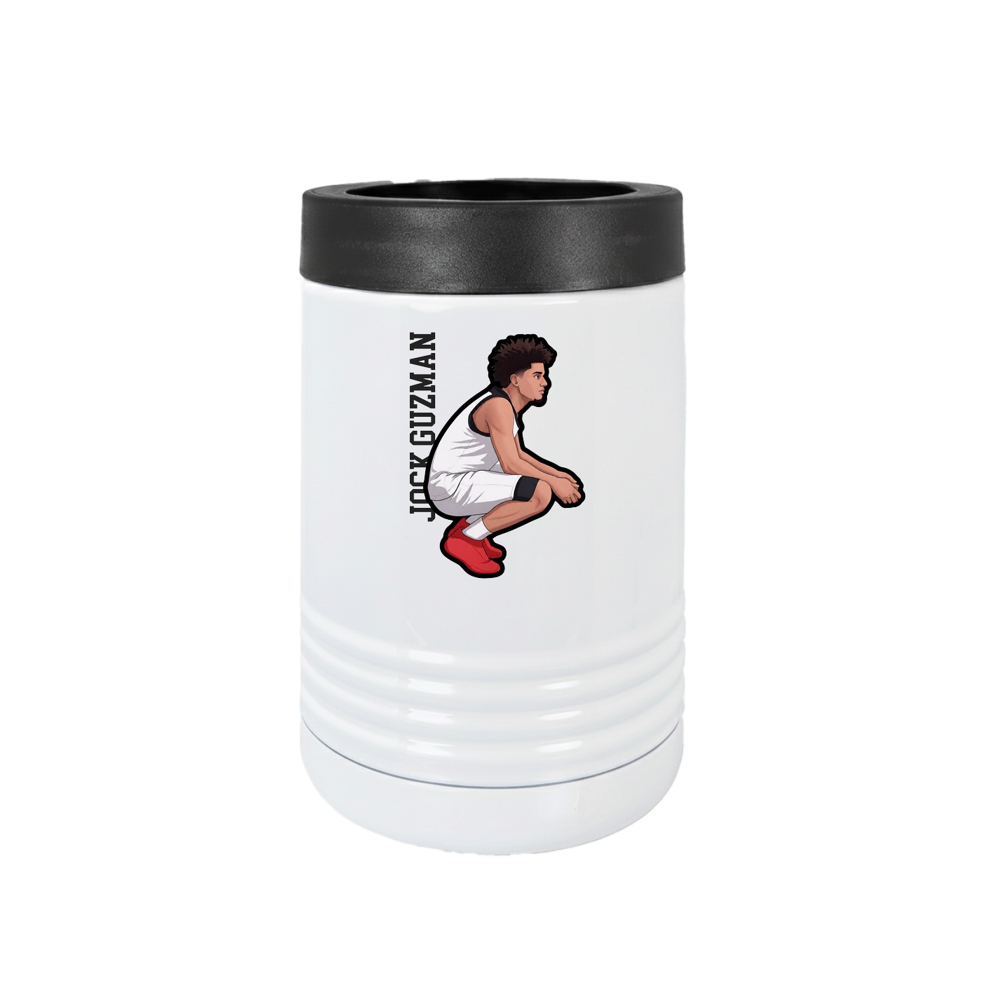 Beverage Holder — Name Vertical in White