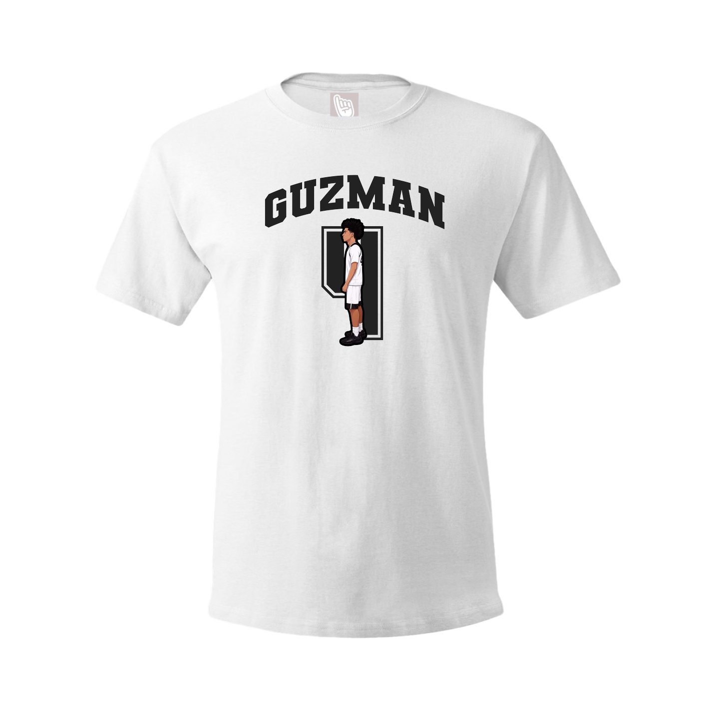 Youth Tee — Number in White