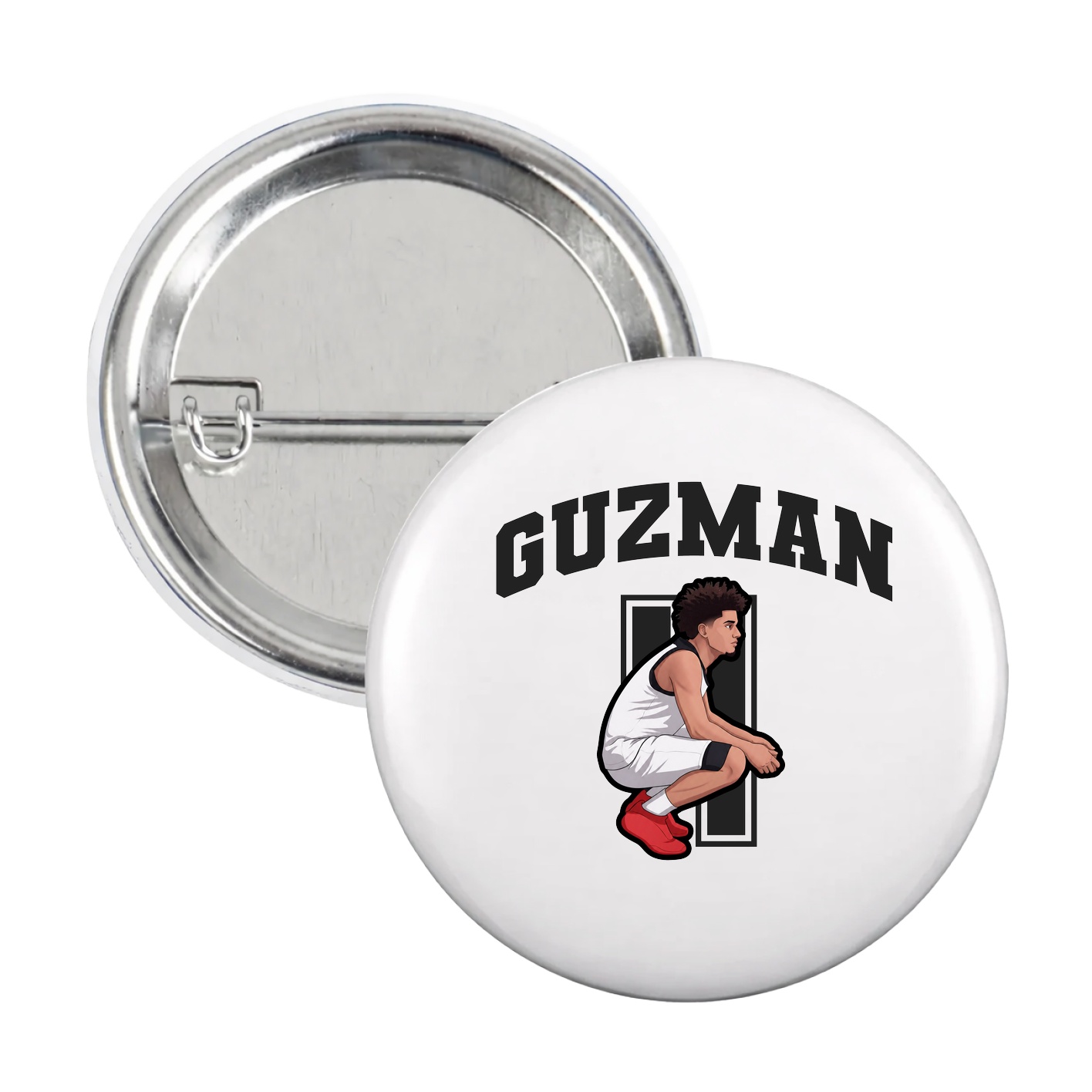 Game Day Button — Number in White