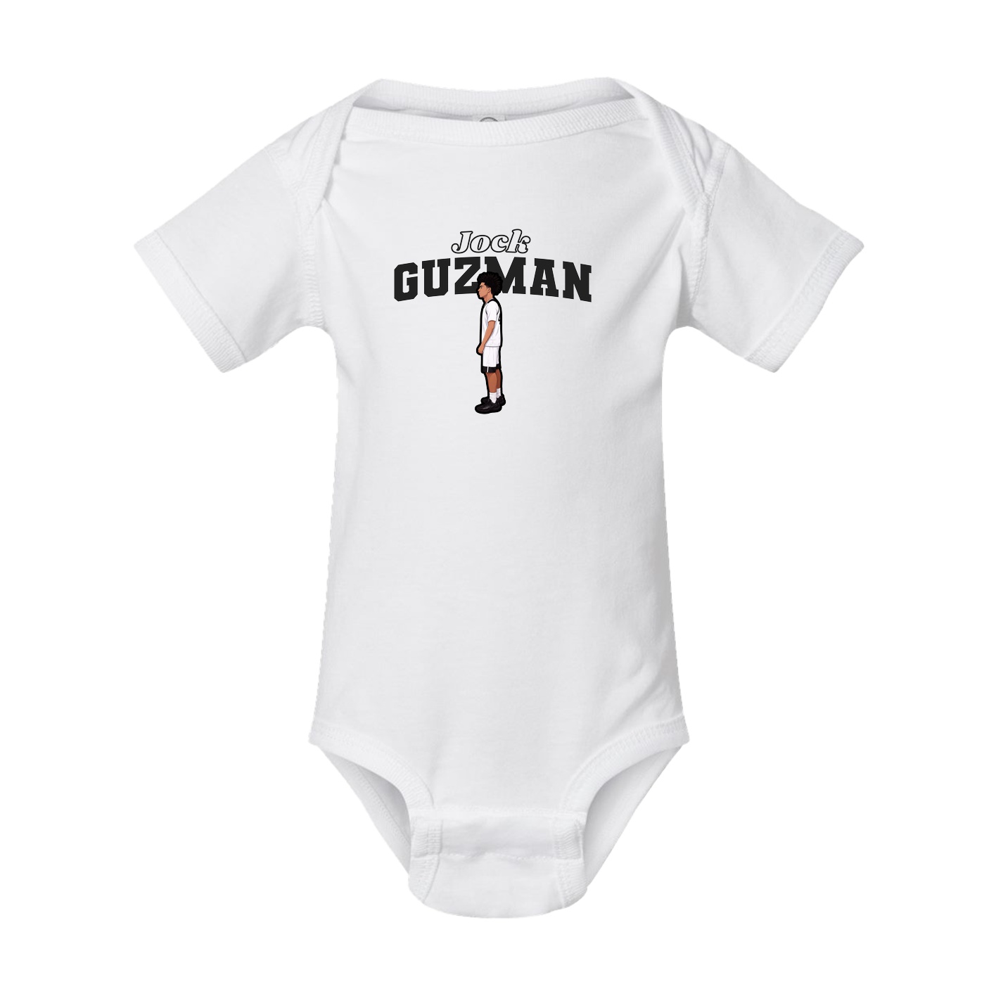 Baby Onesie — Name Arch in White