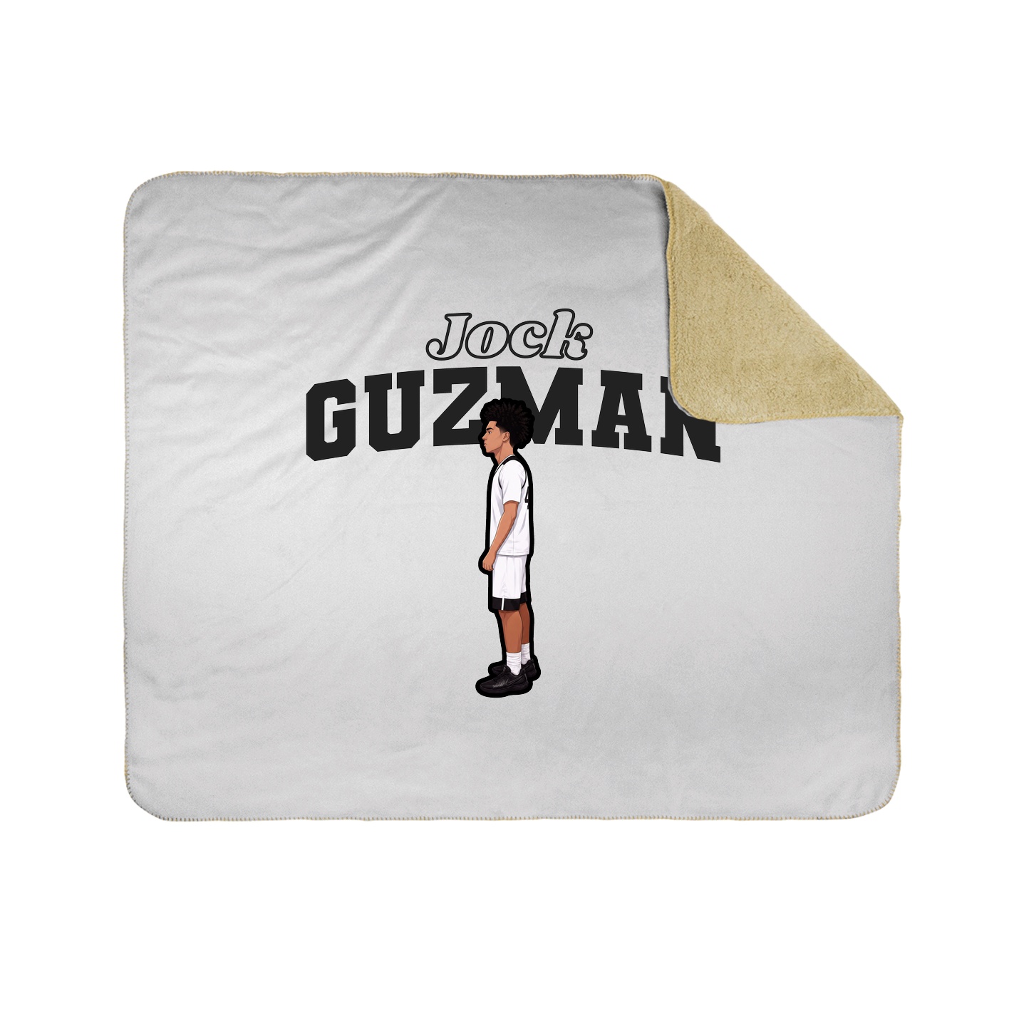 Throw Blanket — Name Arch in White