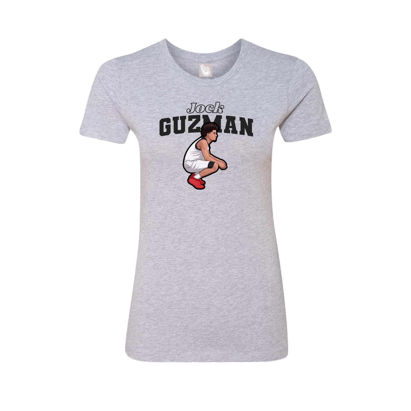 Fitted Women's Tee — Name Arch in Grey