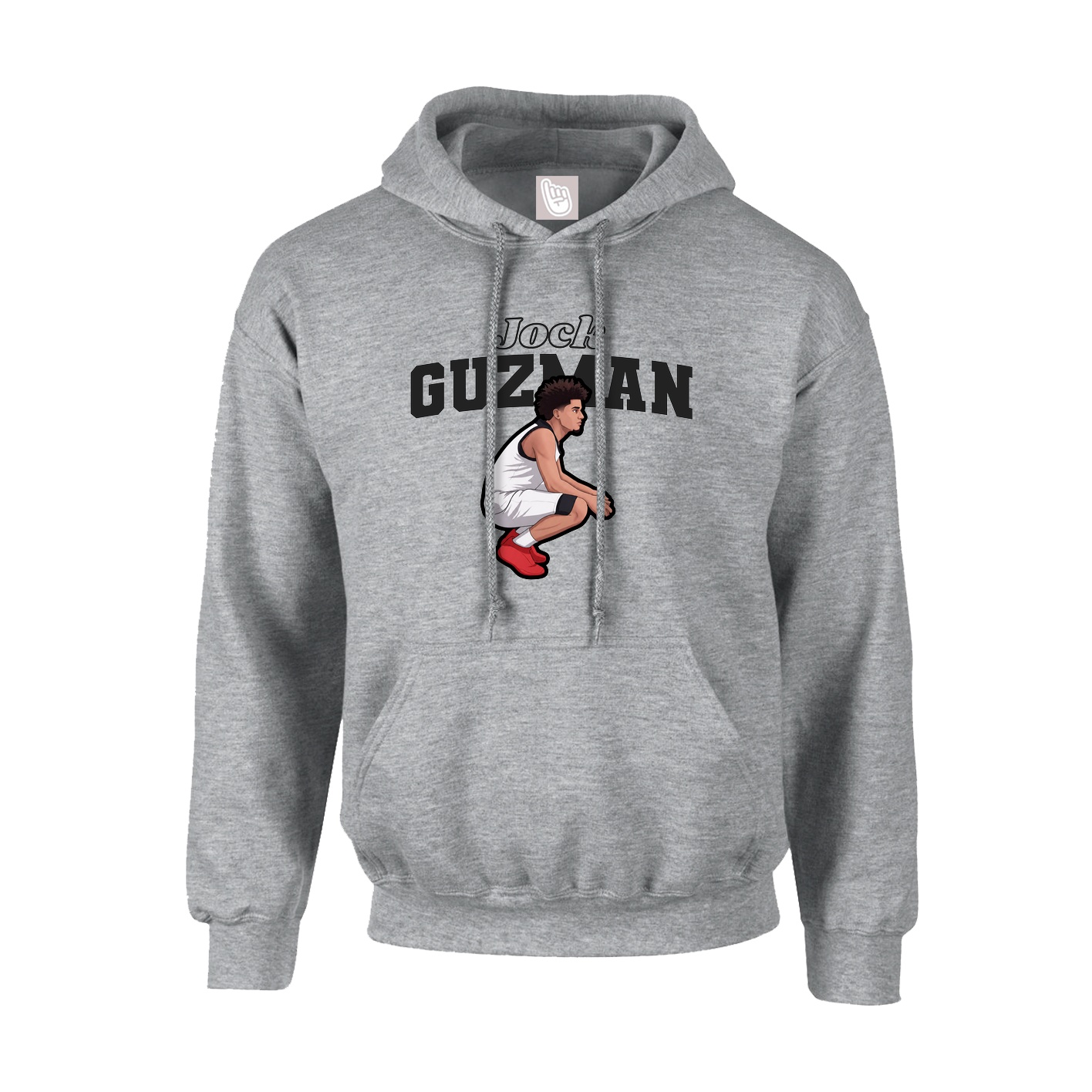 Hoodie — Name Arch in Grey