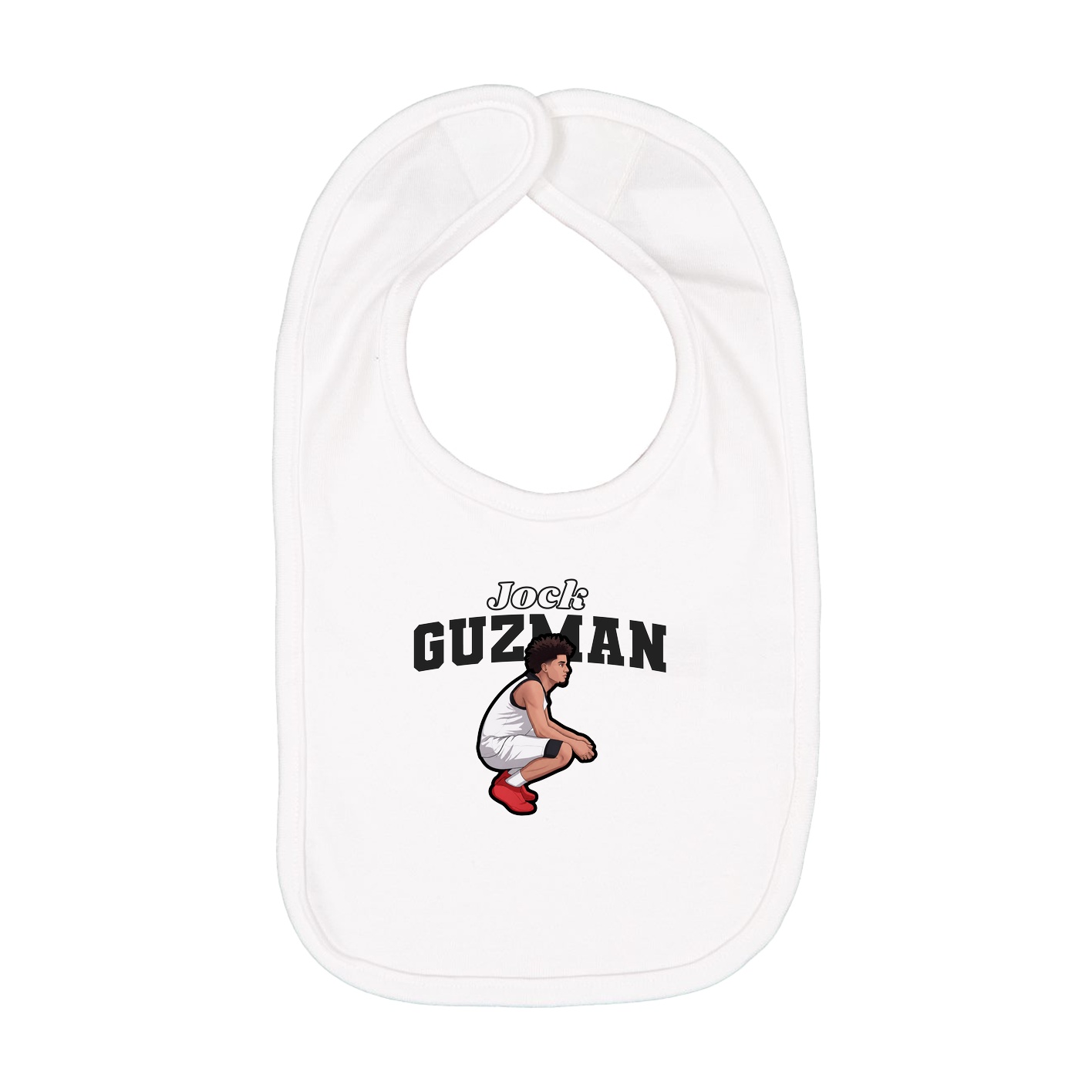 Infant Bib — Name Arch in White