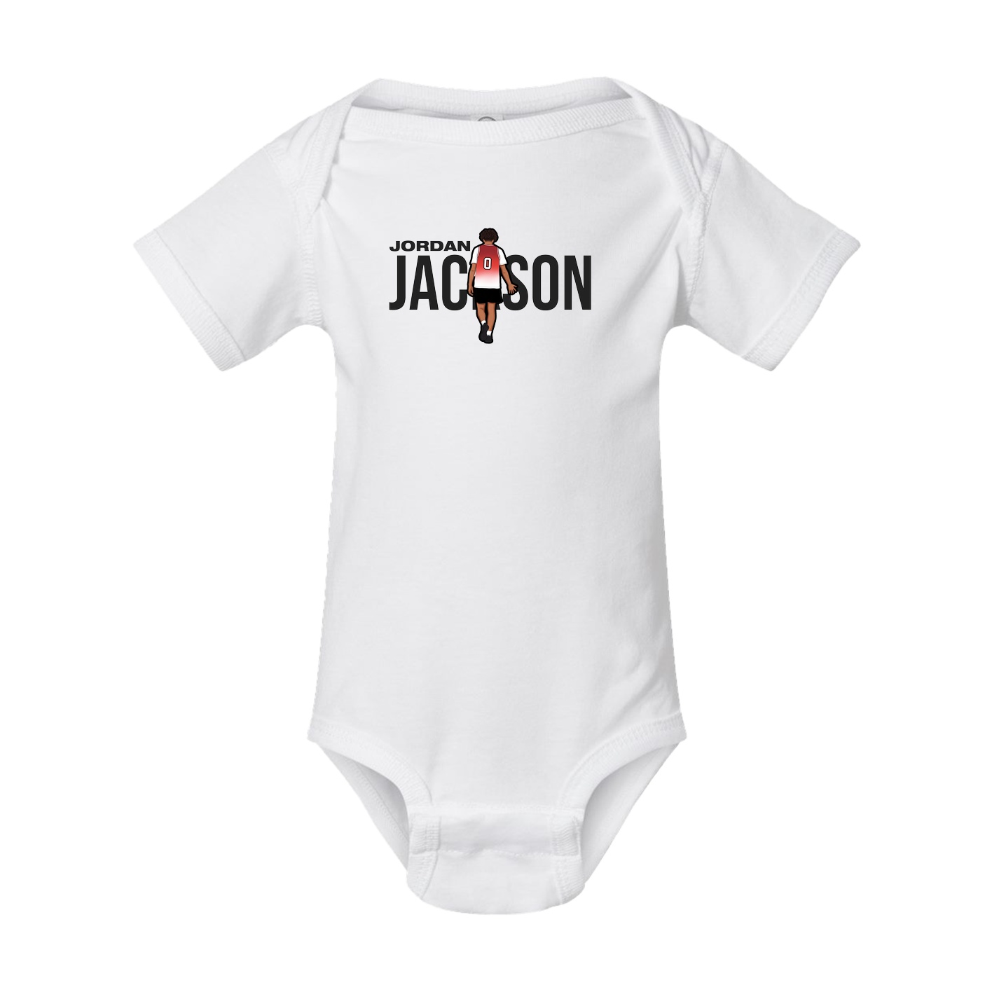 Baby Onesie — Player Name in White