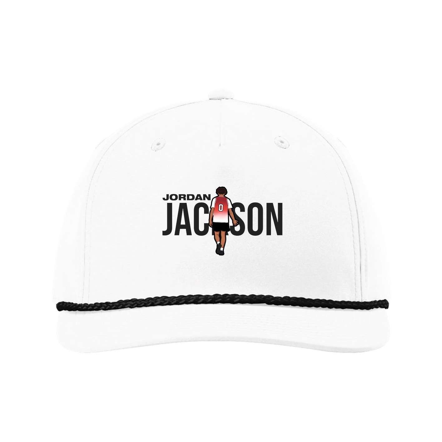 Five-Panel Classic Rope Cap — Player Name in White