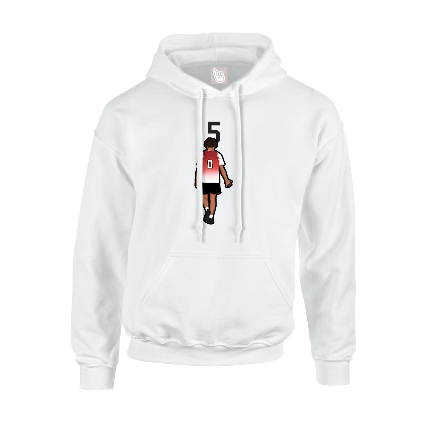 Hoodie — Number Top in White