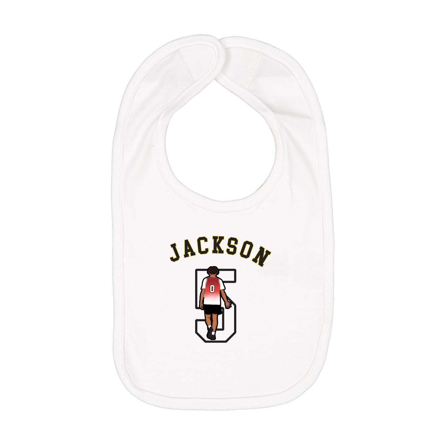 Infant Bib — Shirsey Arch in White