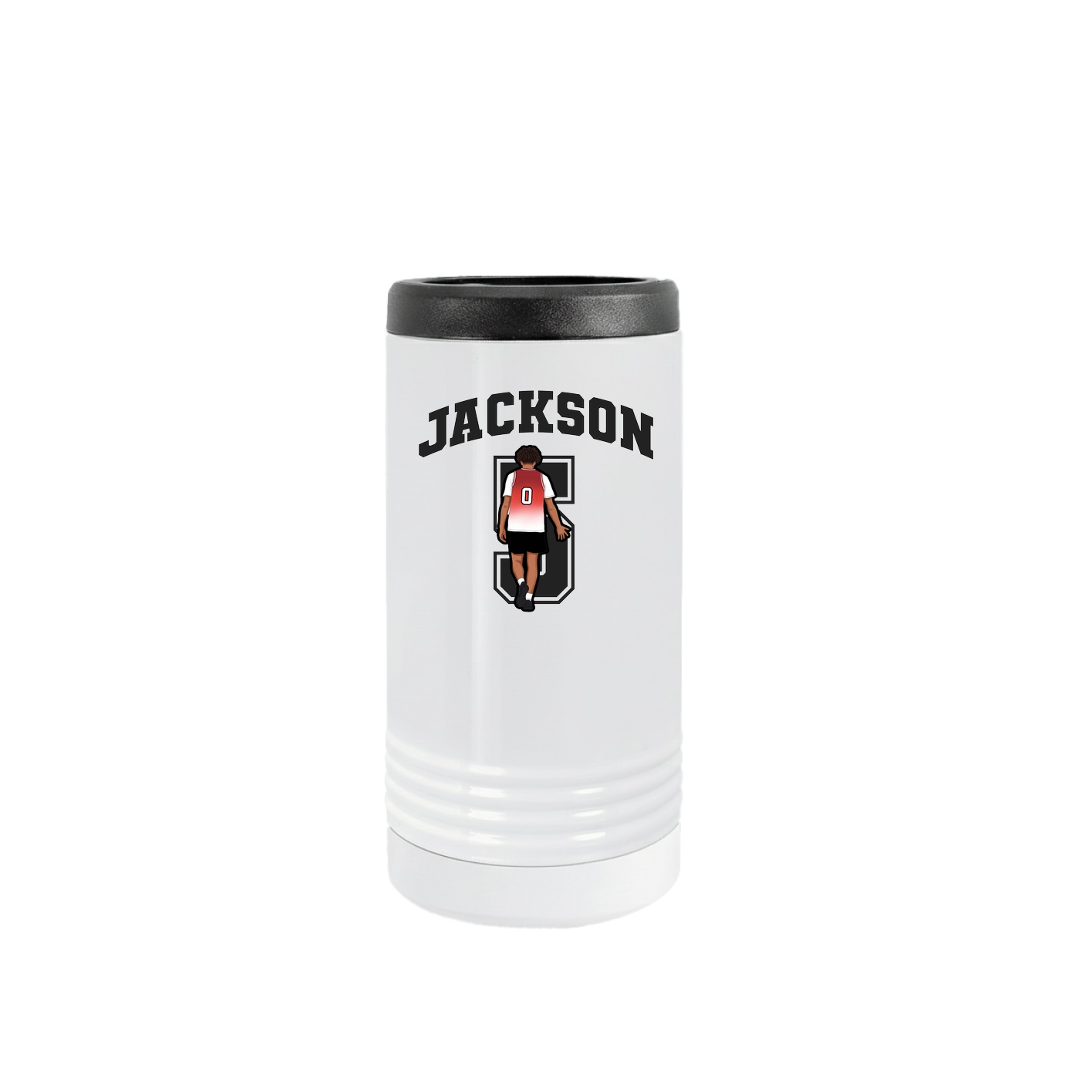 Slim Beverage Holder — Number in White