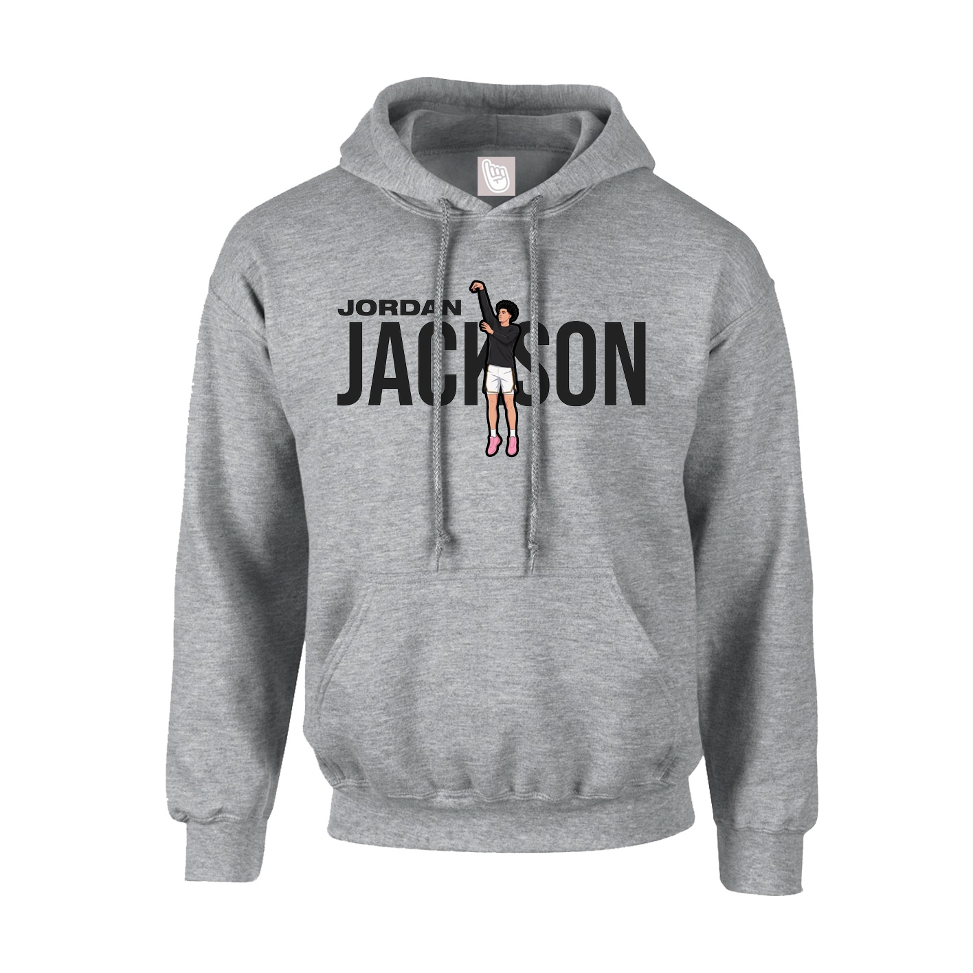 Youth Hoodie — Player Name in Grey