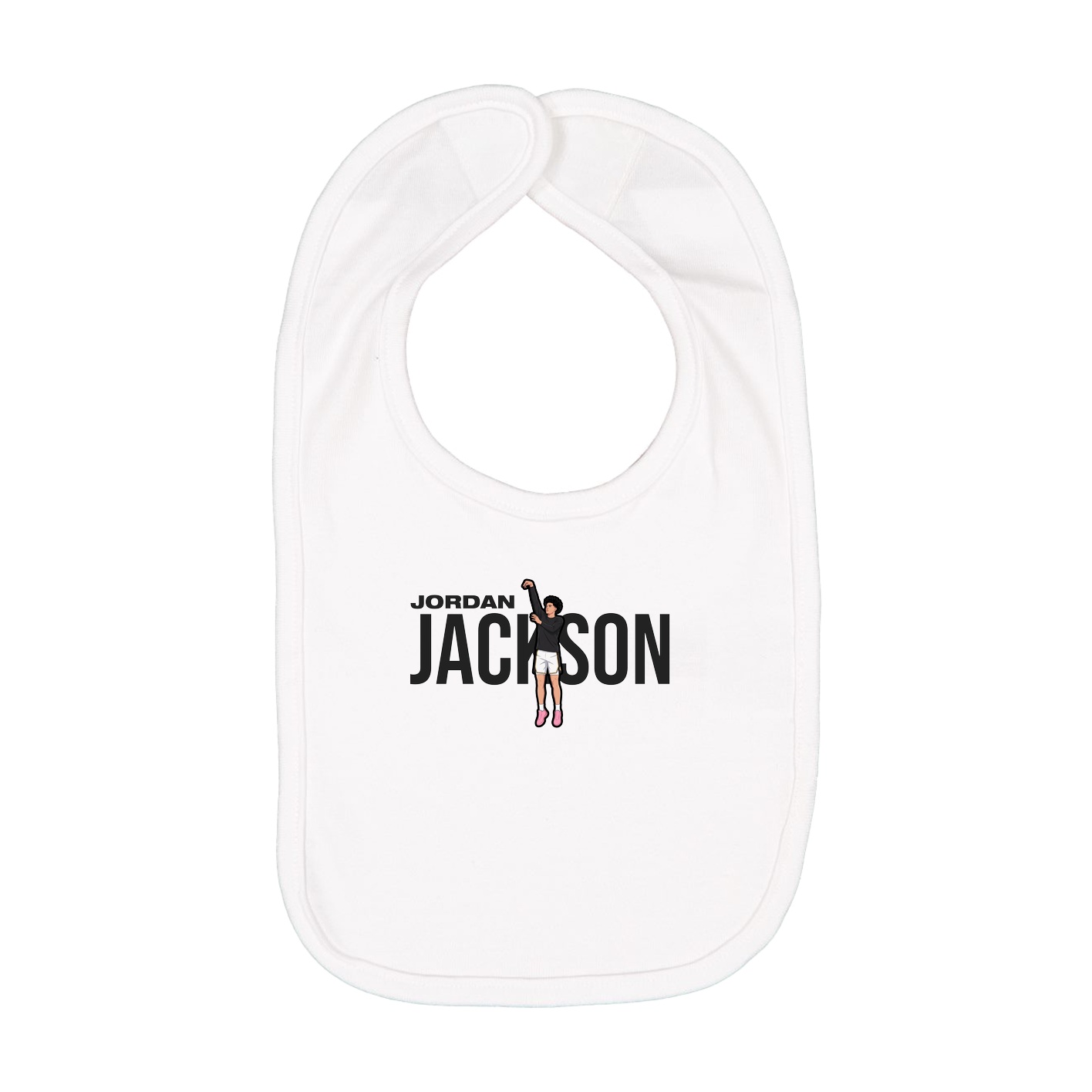 Infant Bib — Player Name in White