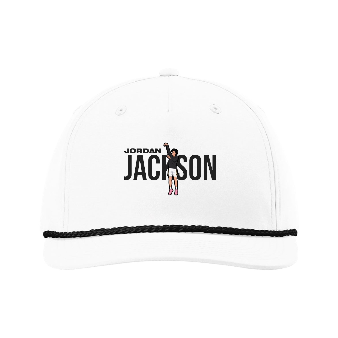 Five-Panel Classic Rope Cap — Player Name in White