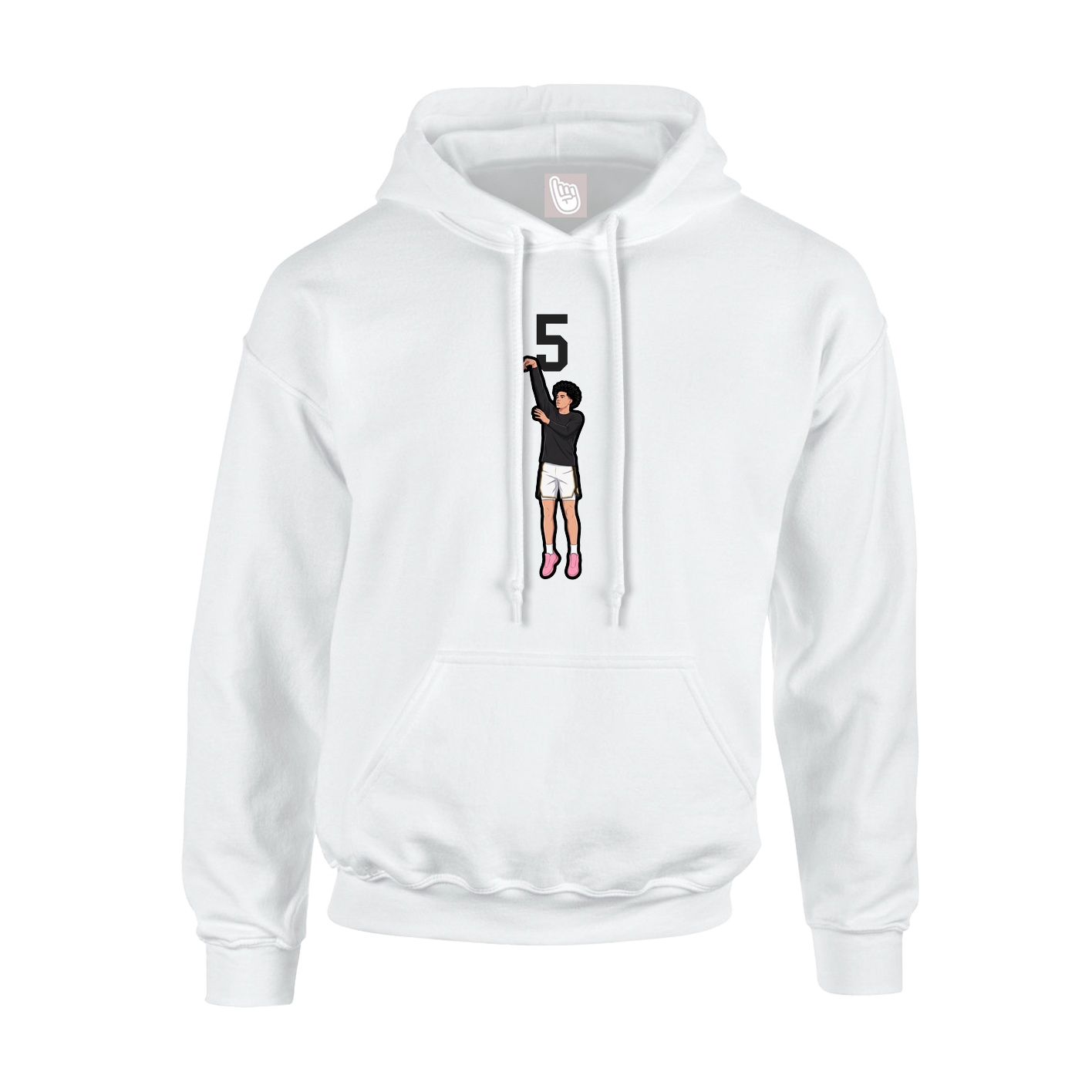 Hoodie — Number Top in White