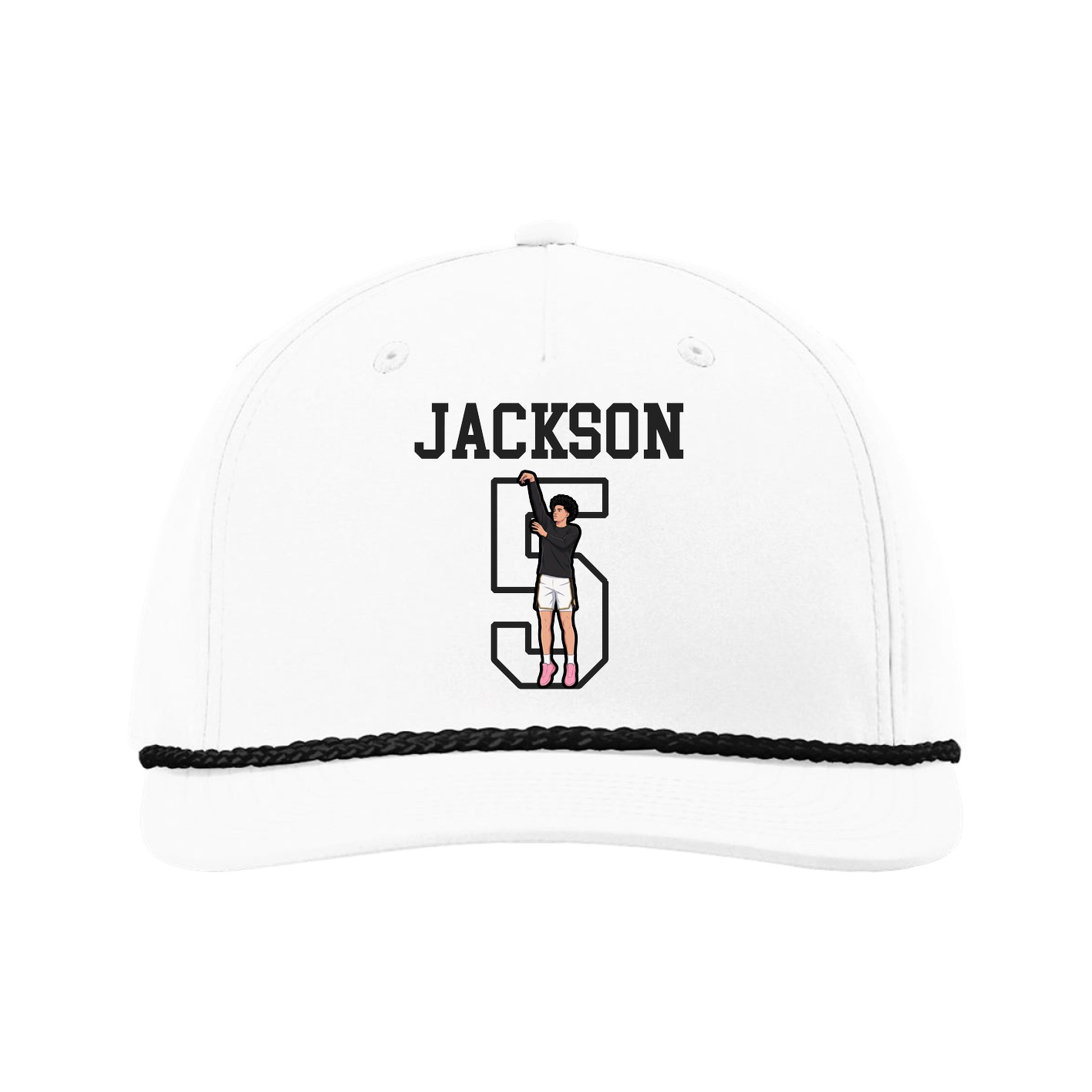 Five-Panel Classic Rope Cap — Shirsey in White