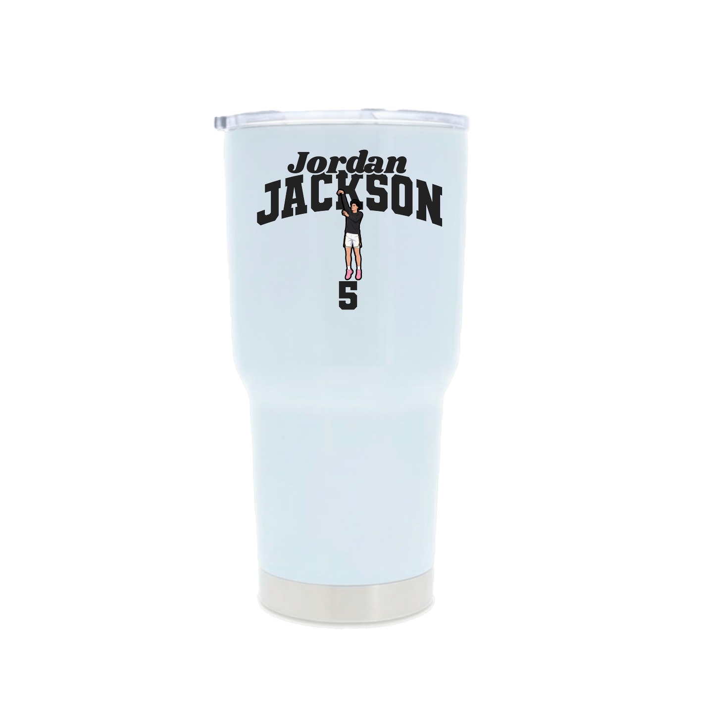30oz Stainless Steel Tumbler — Signature Arch in White