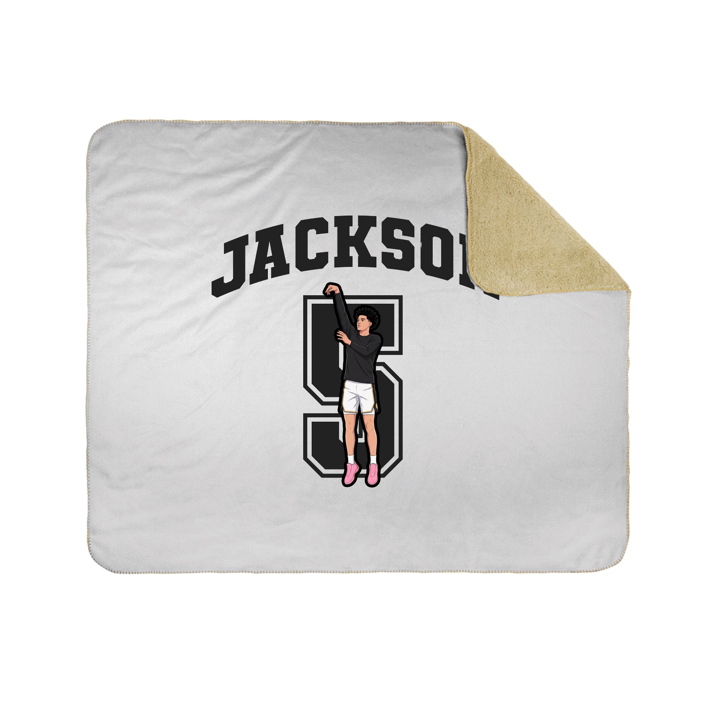 Throw Blanket — Number in White
