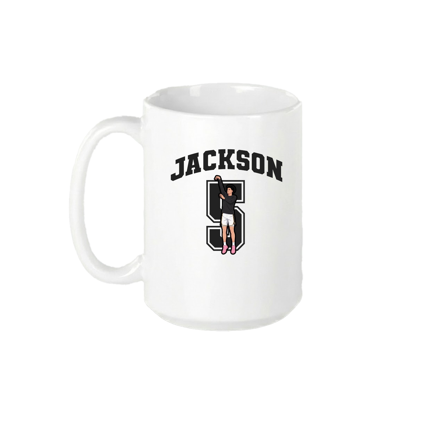 15oz Coffee Mug — Number in White