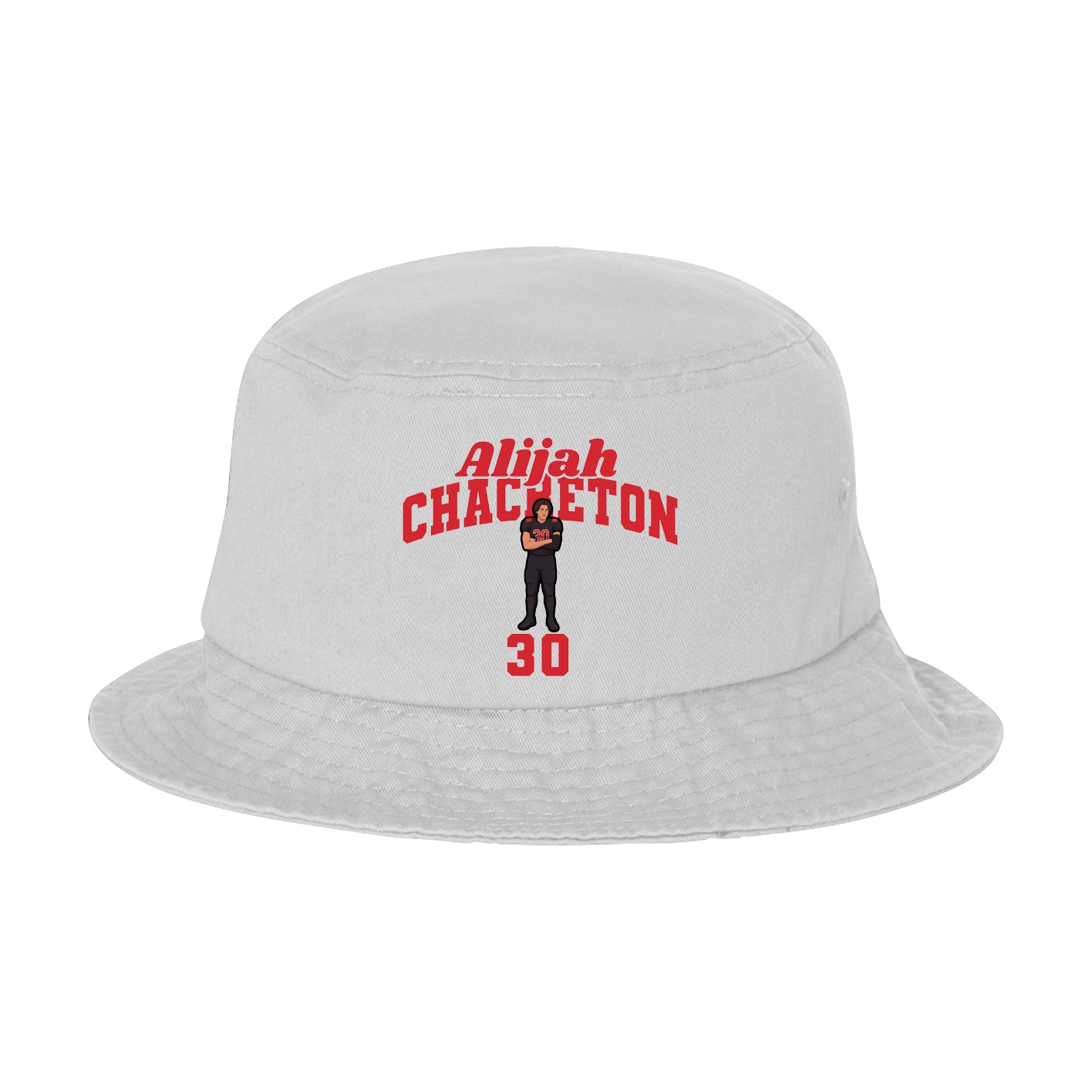 Bucket Cap — Signature Arch in White