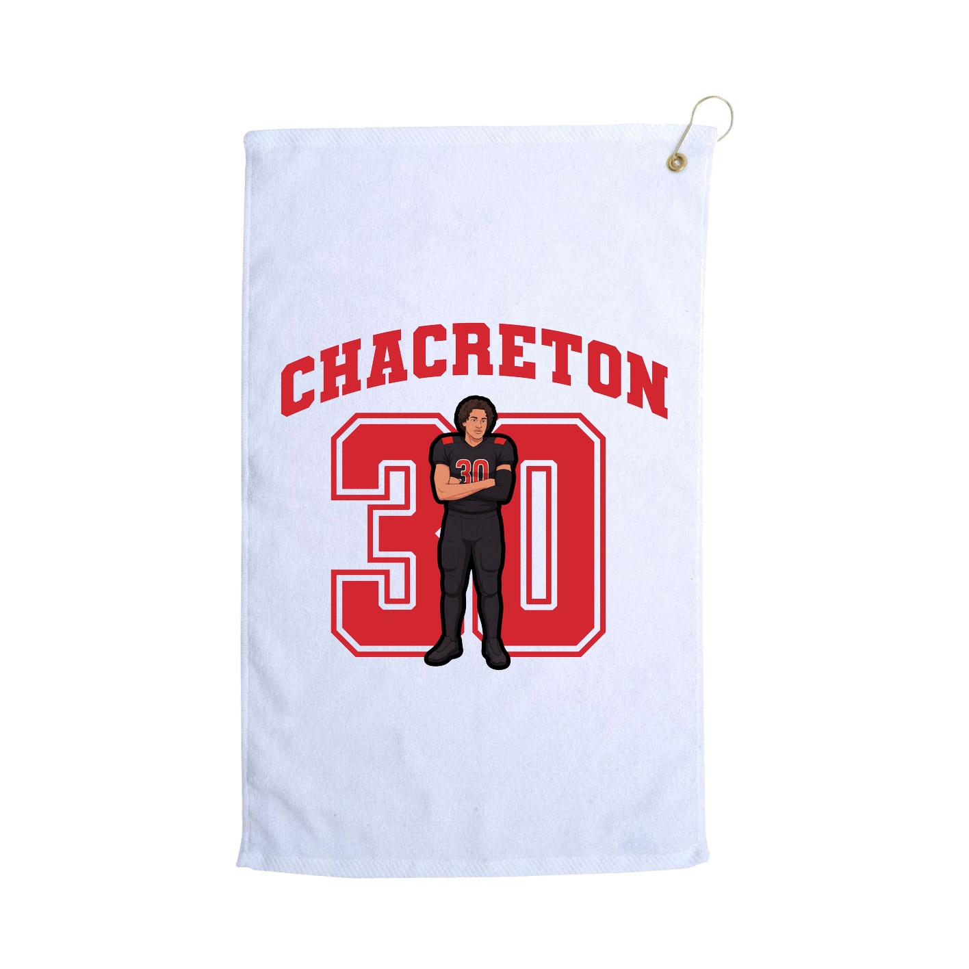 Golf Towel — Number in White