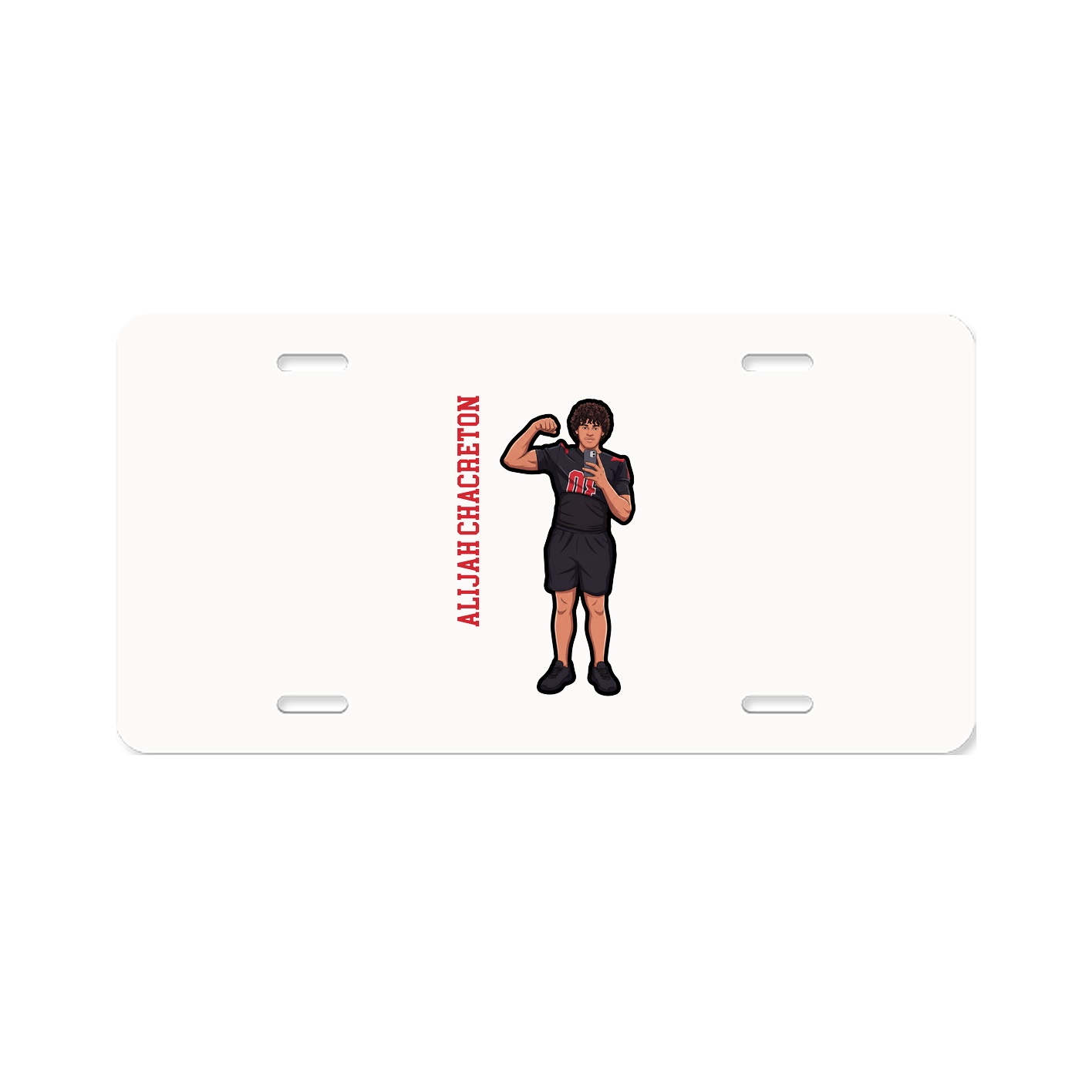 License Plate — Name Vertical in Classic