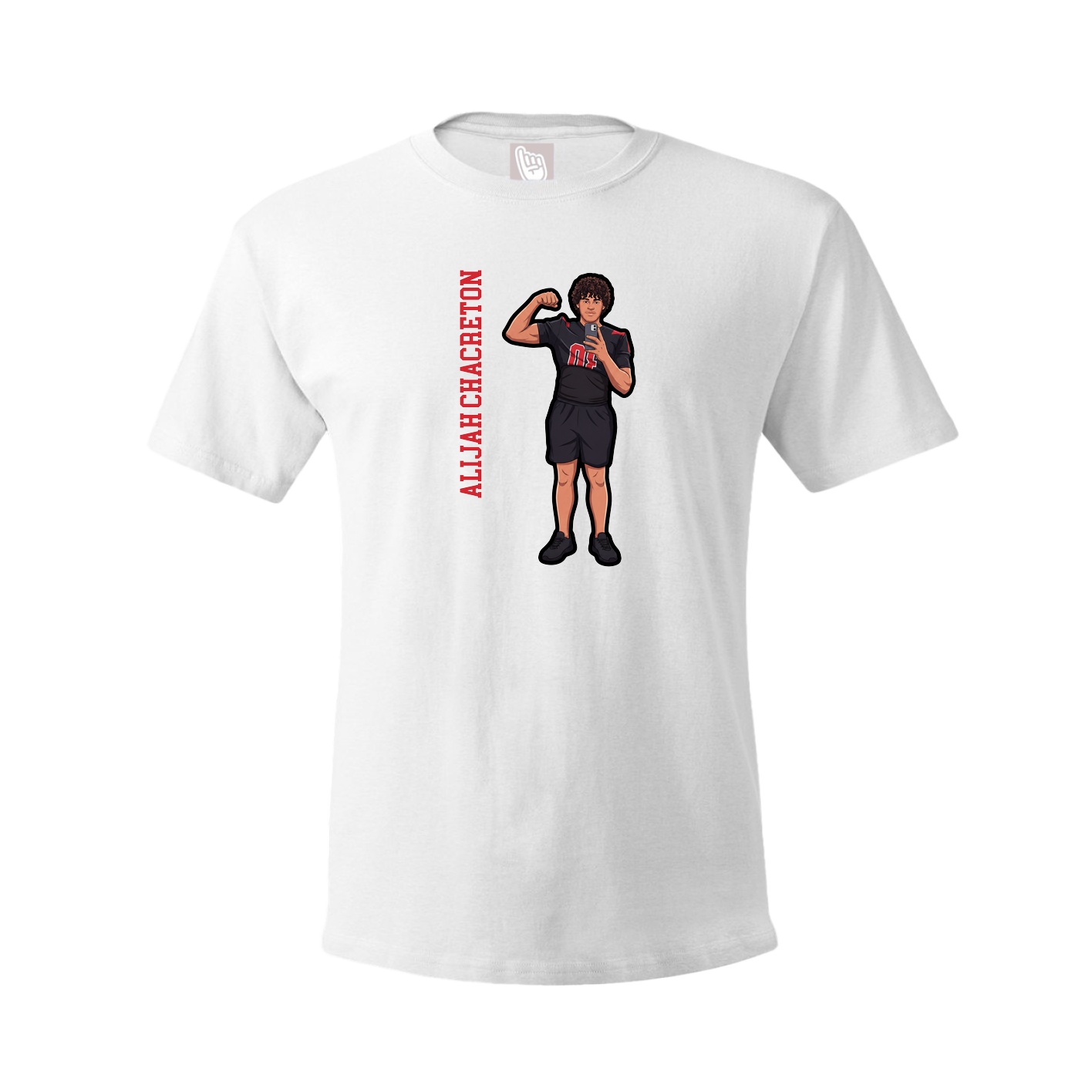 Tee — Name Vertical in White
