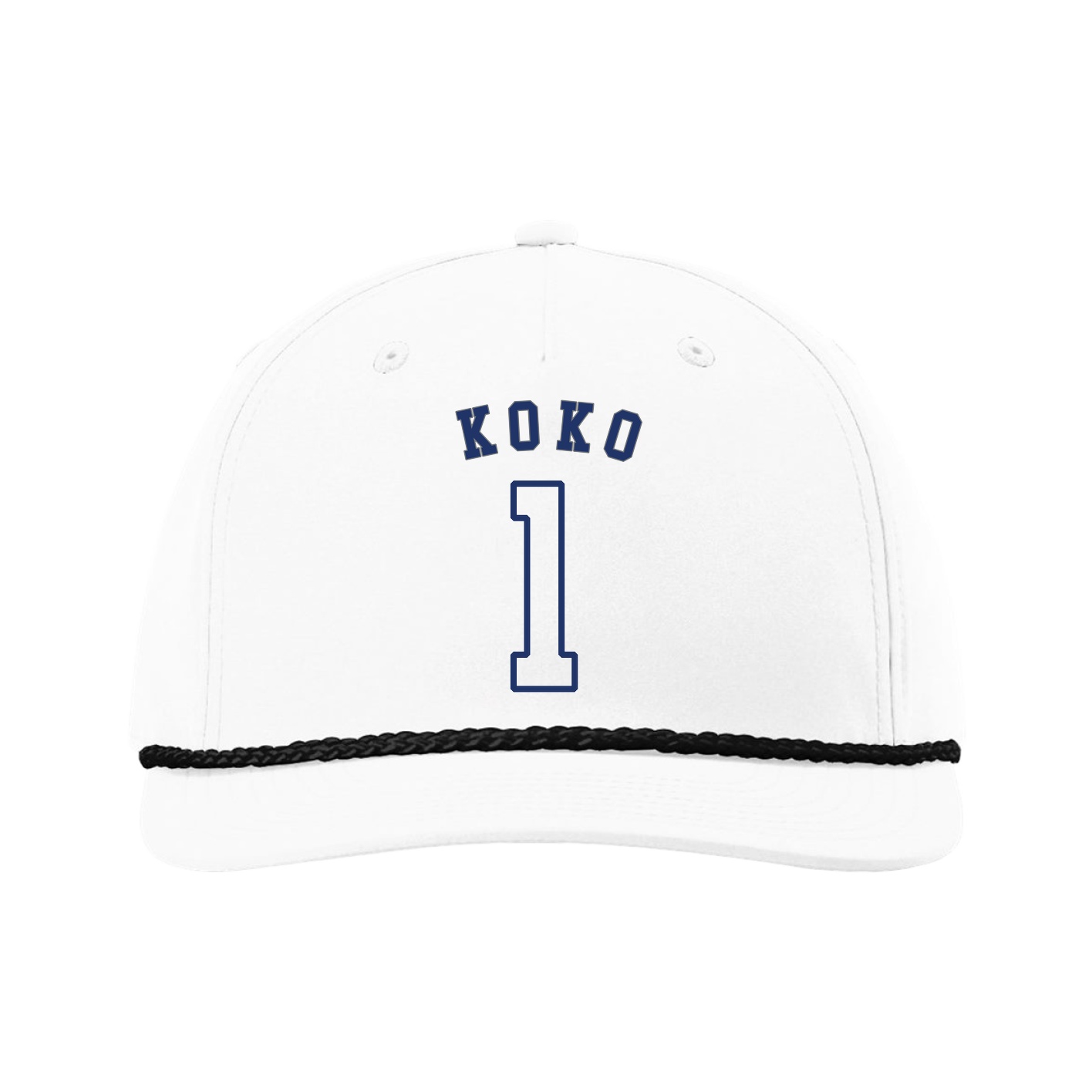 Five-Panel Classic Rope Cap — Shirsey Arch in White