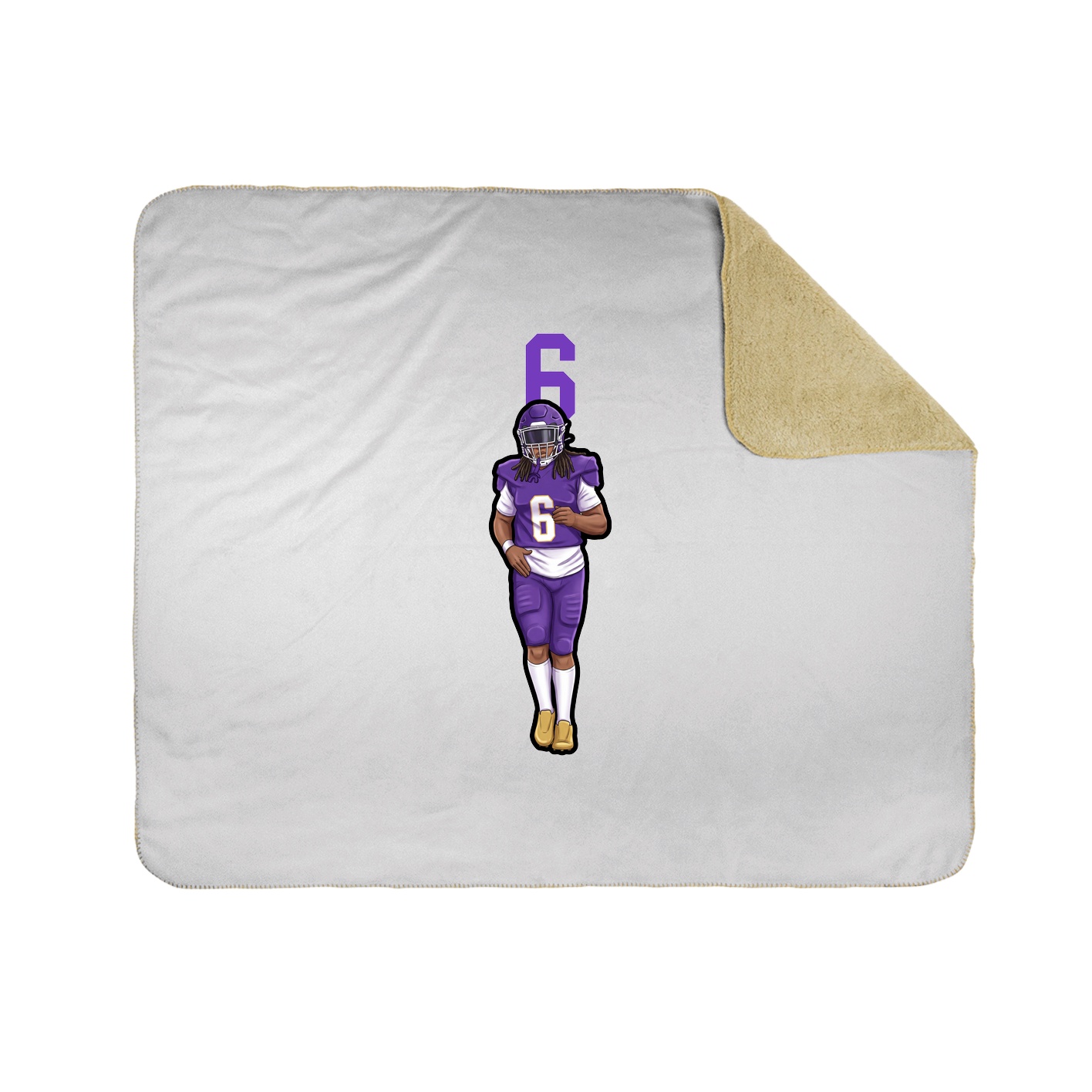 Throw Blanket — Number Top in White