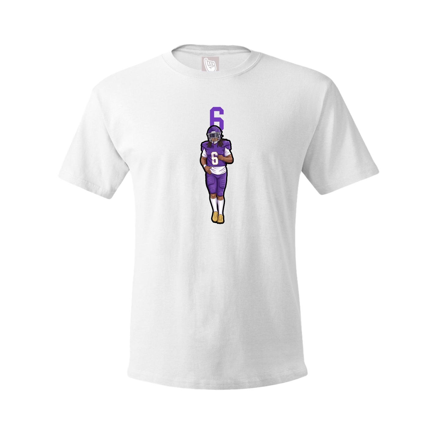 Youth Tee — Number Top in White