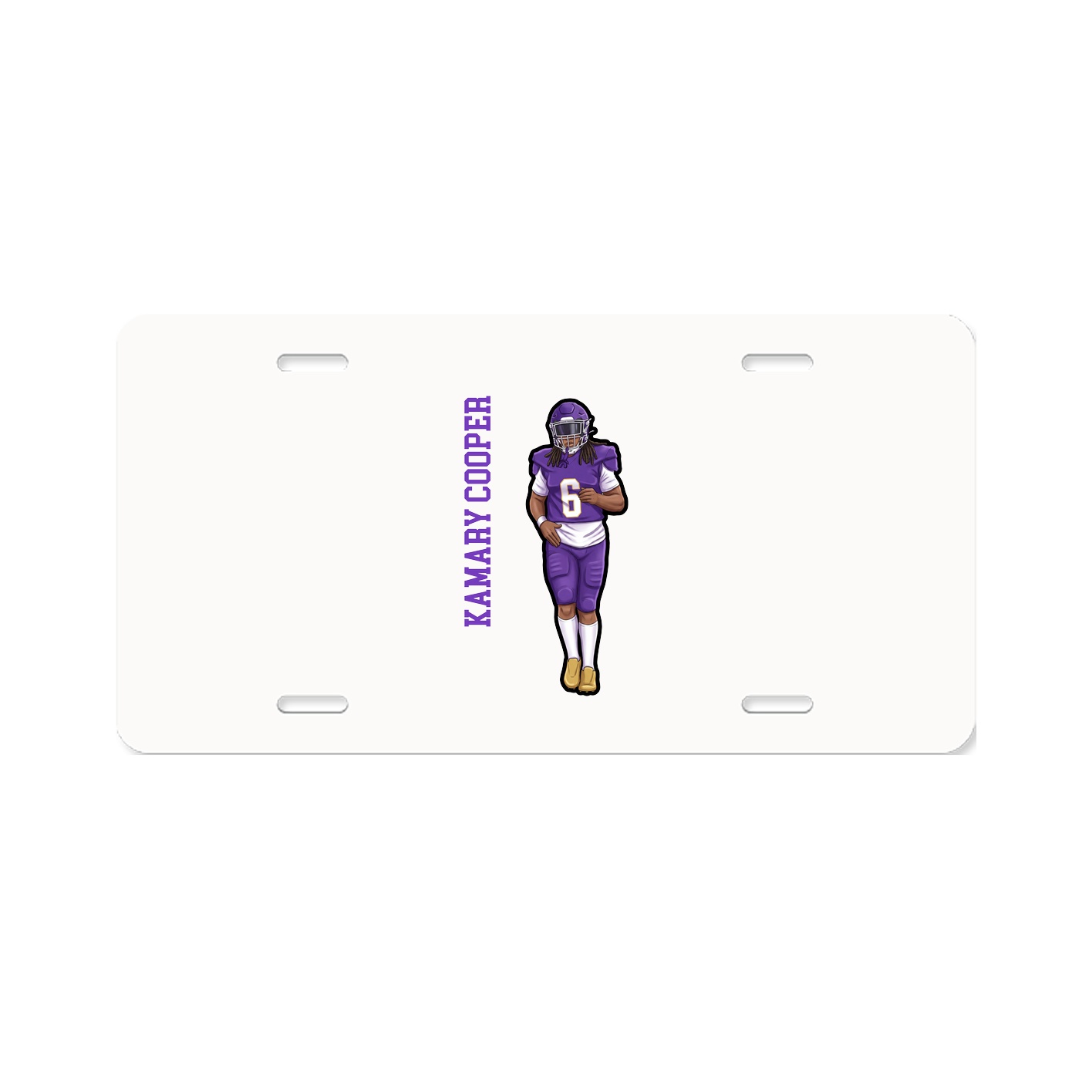 License Plate — Name Vertical in Classic