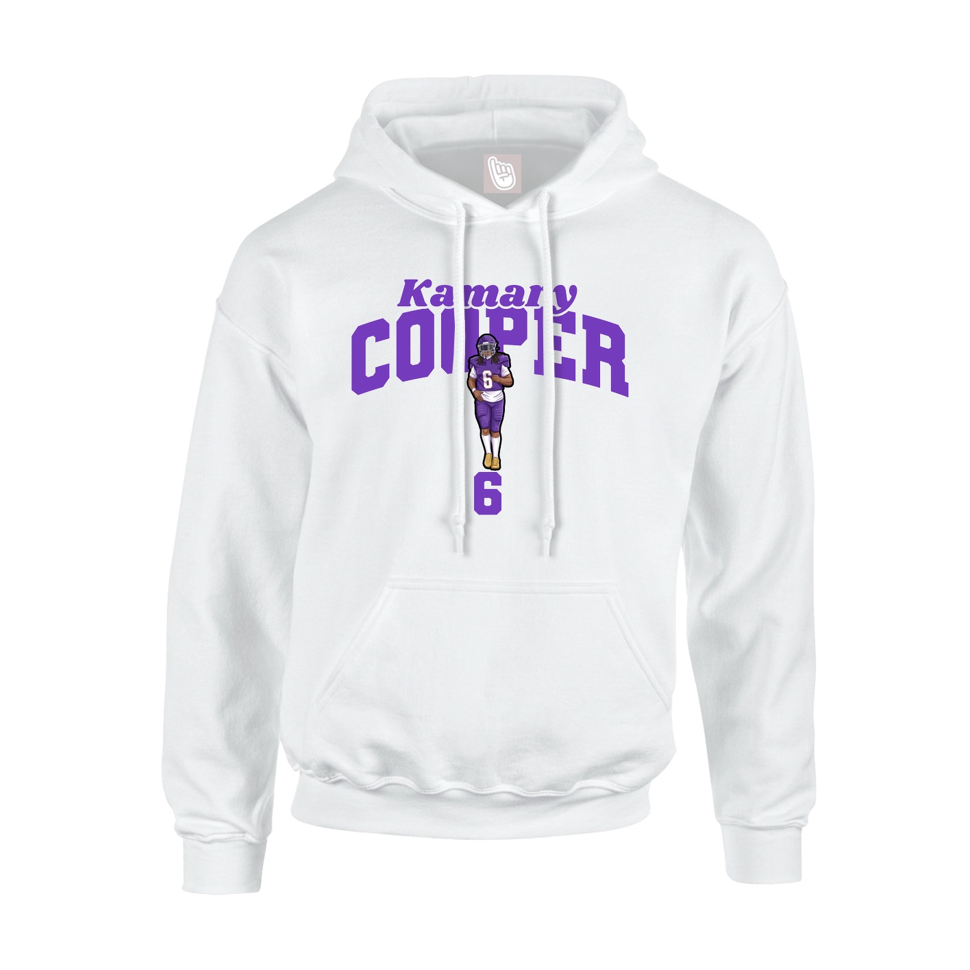 Youth Hoodie — Signature Arch in White