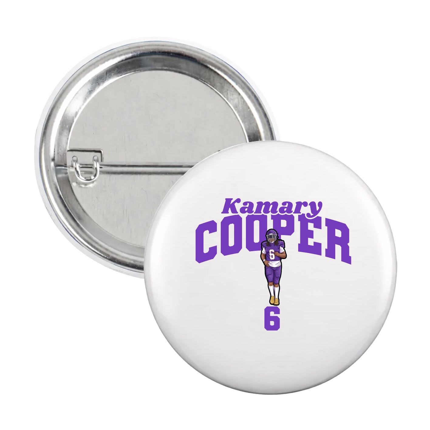 Game Day Button — Signature Arch in White